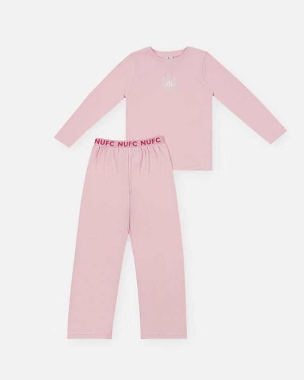 Newcastle United Girls Pink Long Pyjama Set