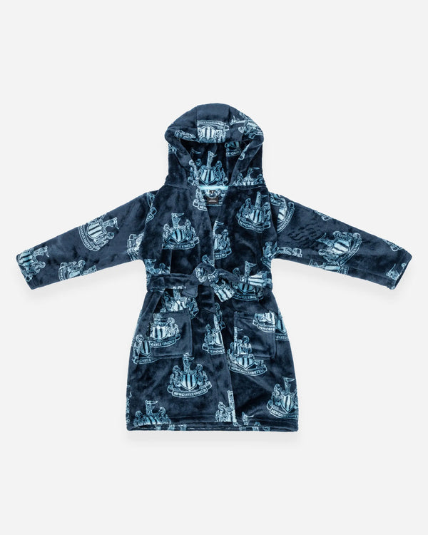 Newcastle United Kids' Blue Crest Dressing Gown
