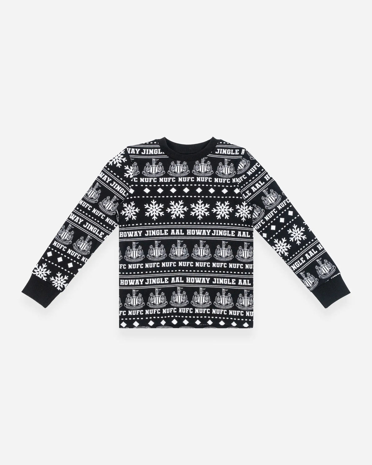 Newcastle United Kids' Black & White Christmas Pyjama Set