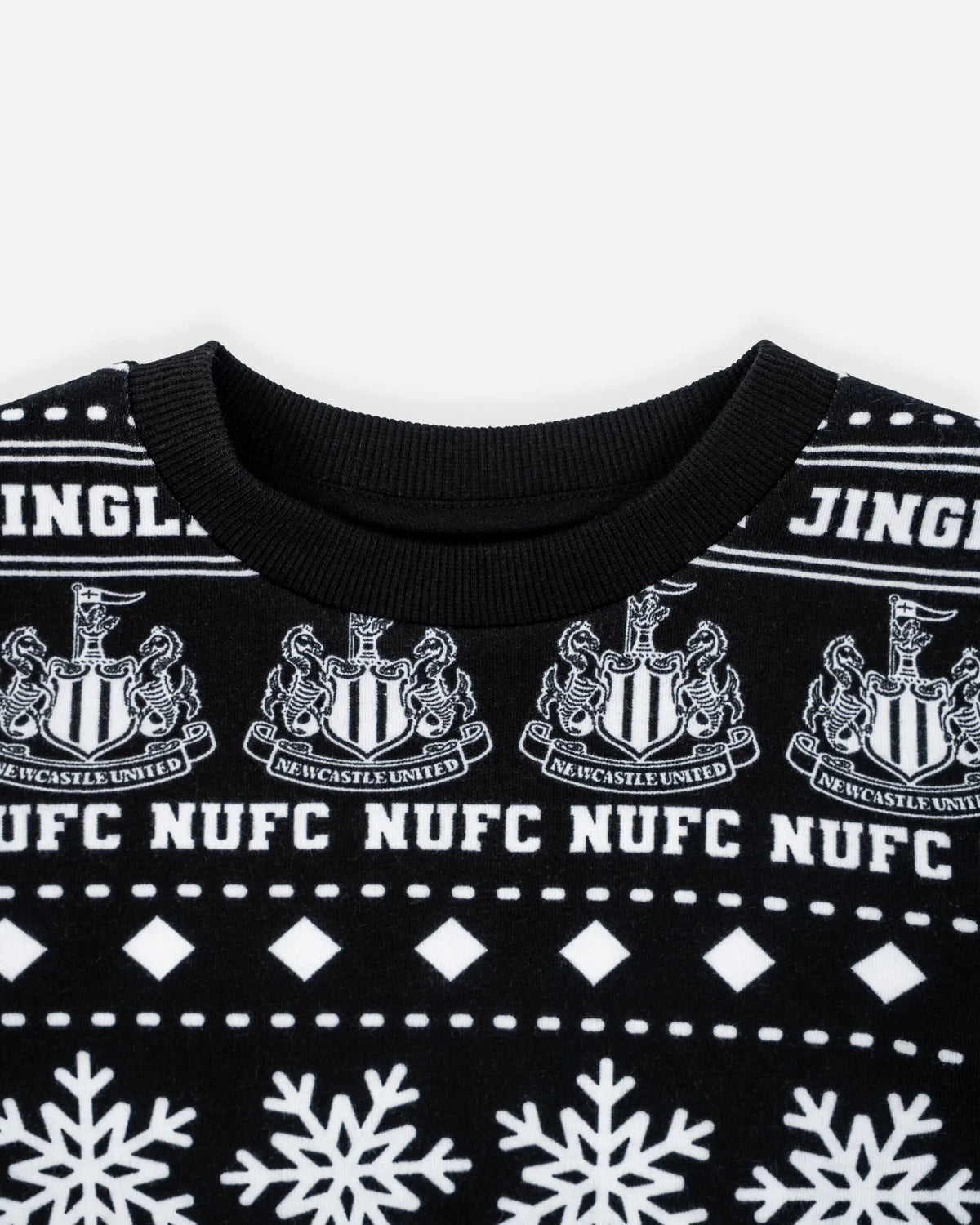 Newcastle United Kids' Black & White Christmas Pyjama Set