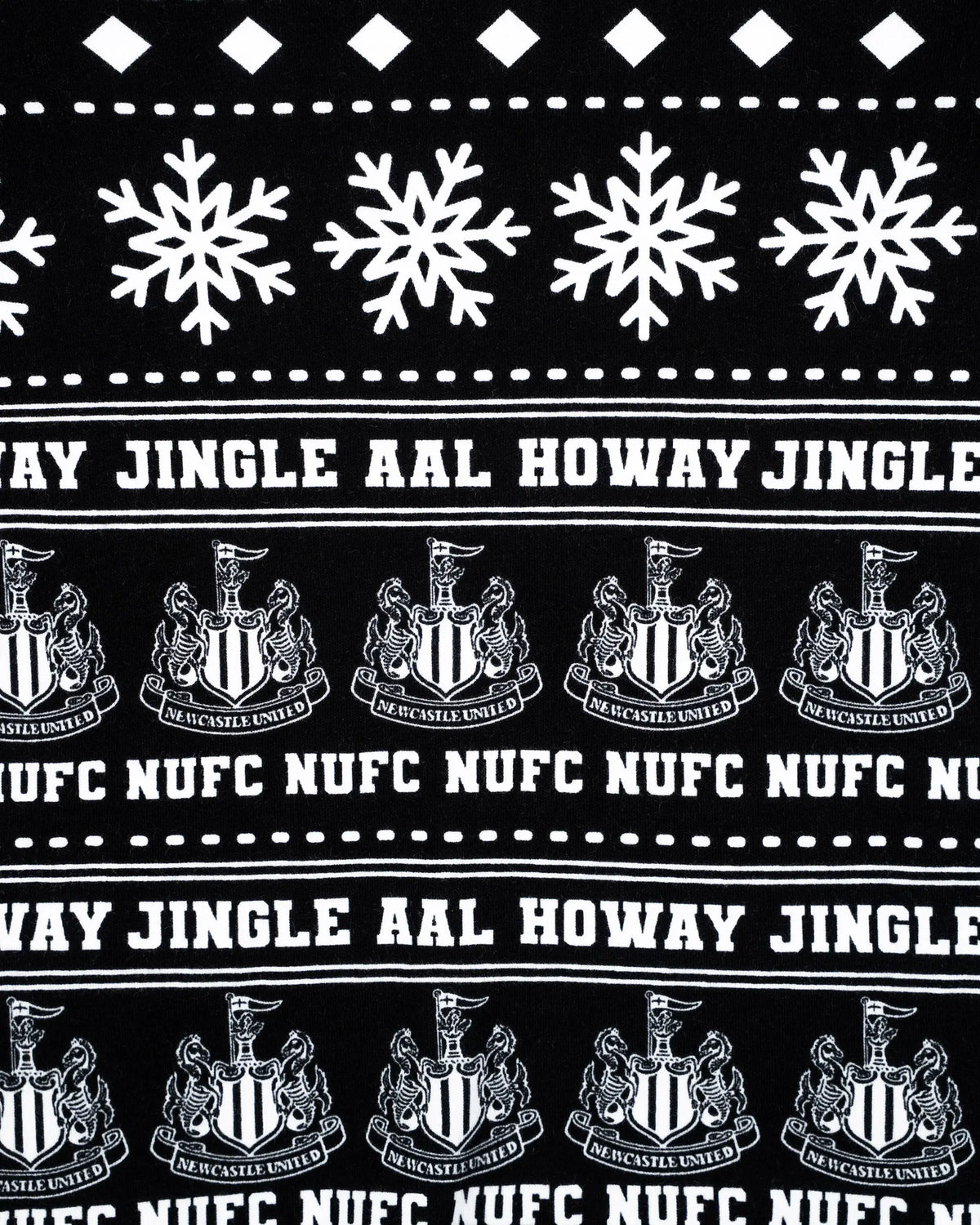 Newcastle United Kids' Black & White Christmas Pyjama Set