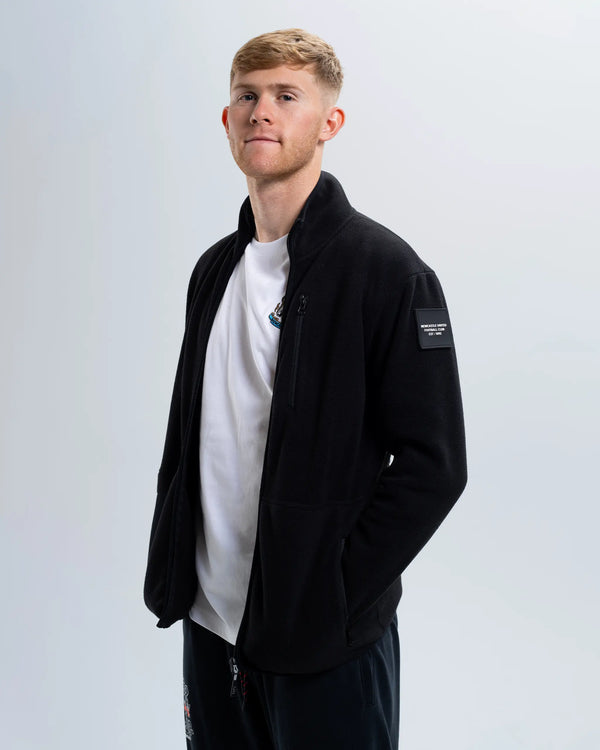 Newcastle United Black Zip Up Fleece Jacket