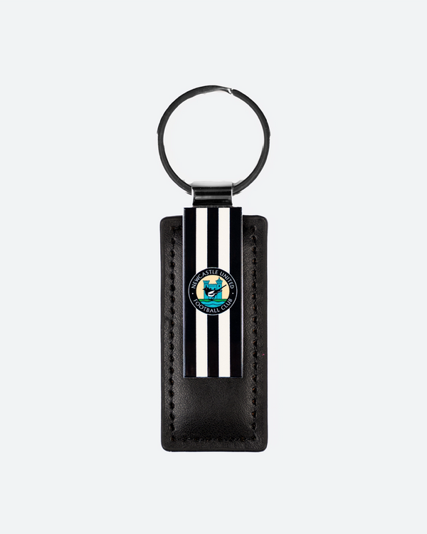 Newcastle United Retro Crest Leather Fob Keyring