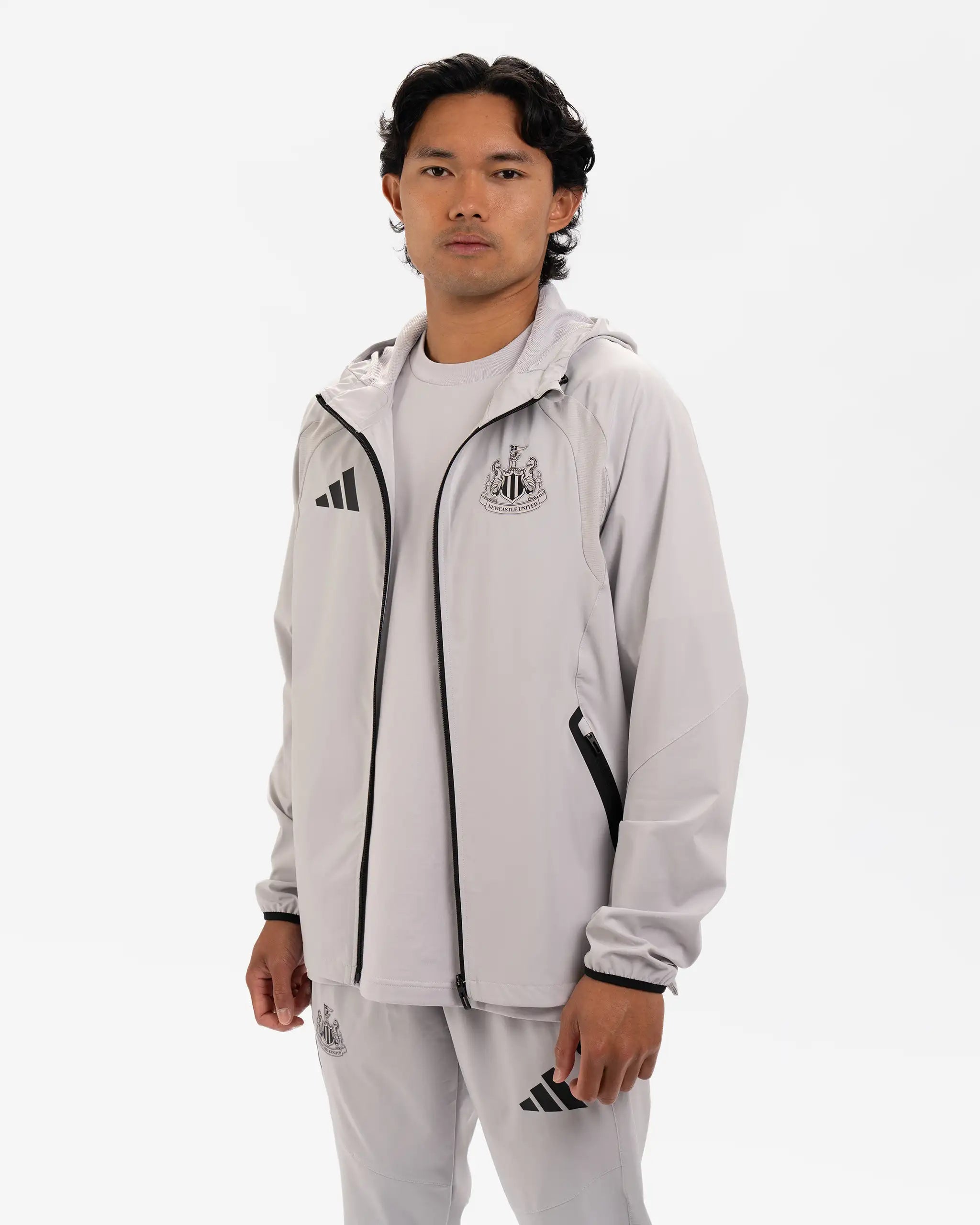 Newcastle United Alternative Tiro Travel Grey Windbreaker