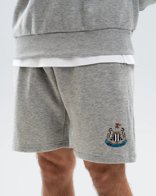 Newcastle United Men's Essentials Range Grey Fleece Shorts