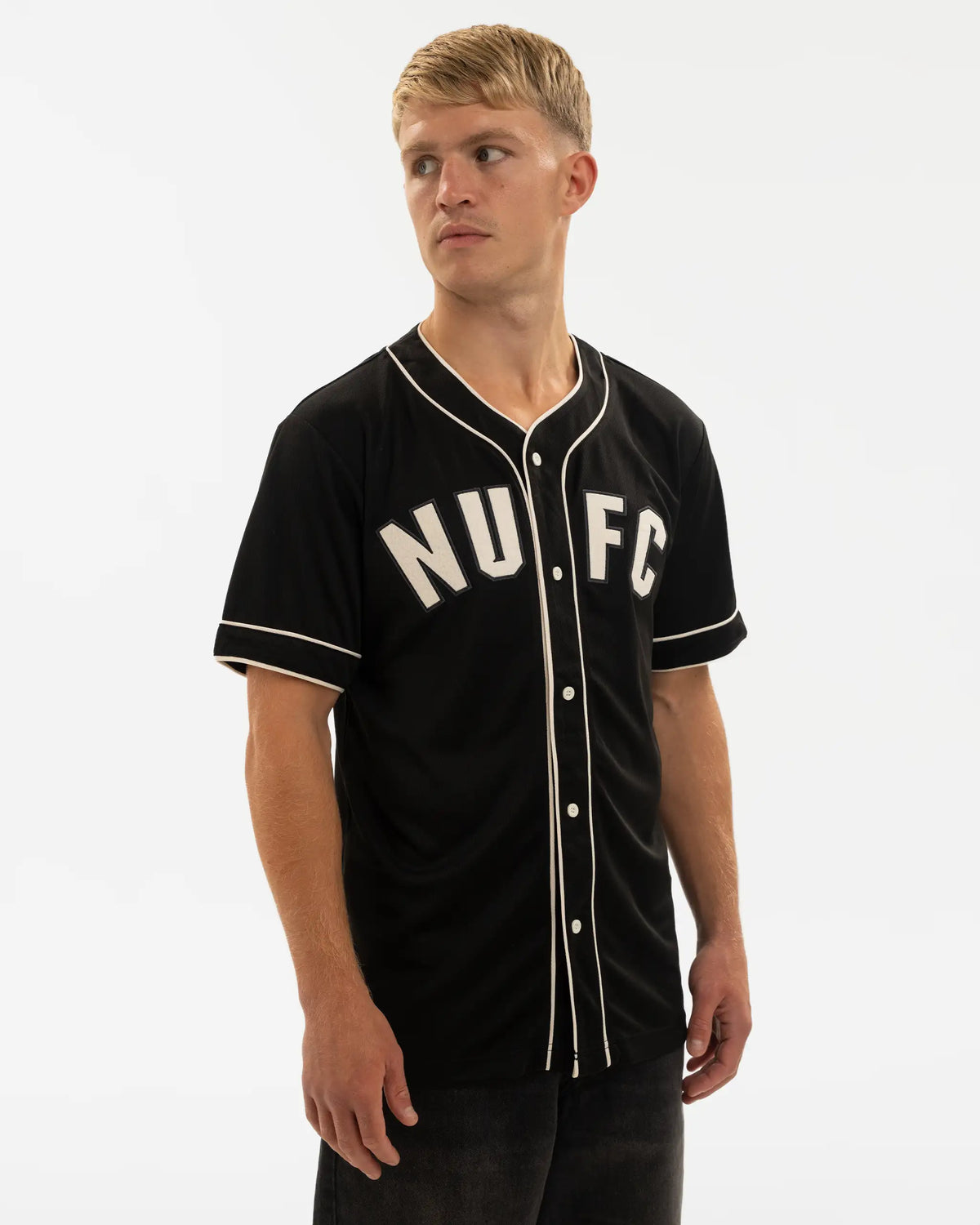 Newcastle United East Coast Varsity Black Baseball Jersey