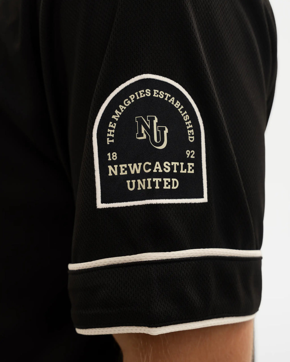 Newcastle United East Coast Varsity Black Baseball Jersey
