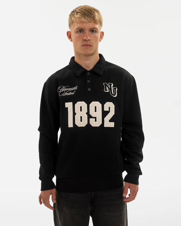 Newcastle United East Coast Varsity Black Polo Sweatshirt