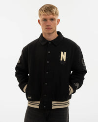 Newcastle United East Coast Varsity Black Bomber Jacket