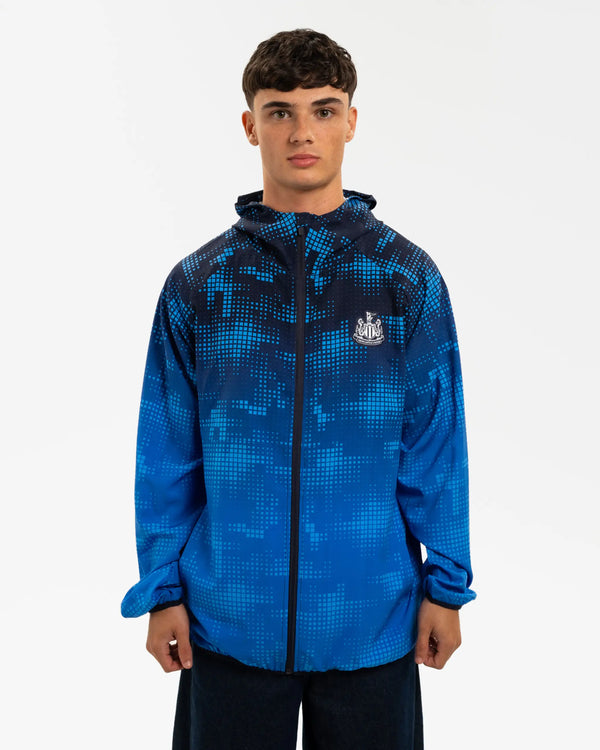 Newcastle United Men's Blue Tech Poly Lightweight Jacket