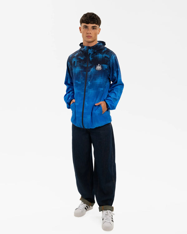 Newcastle United Men's Blue Tech Poly Lightweight Jacket