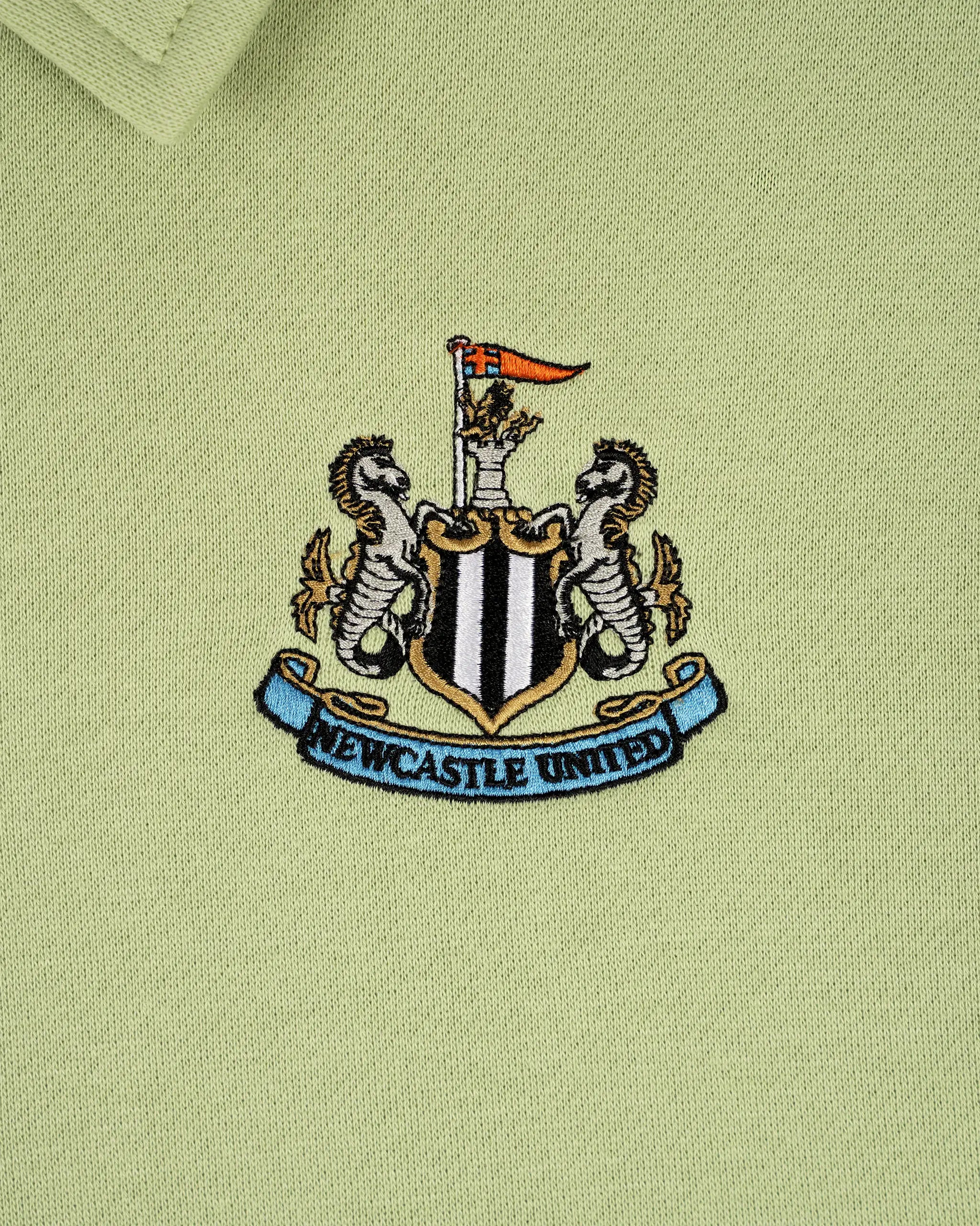 Newcastle United Men's Essentials Range Green 1/4 Zip Sweater