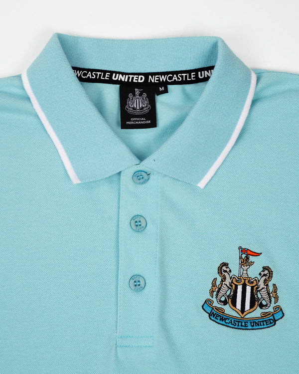 Newcastle United Men's Essentials Range Blue Polo Shirt