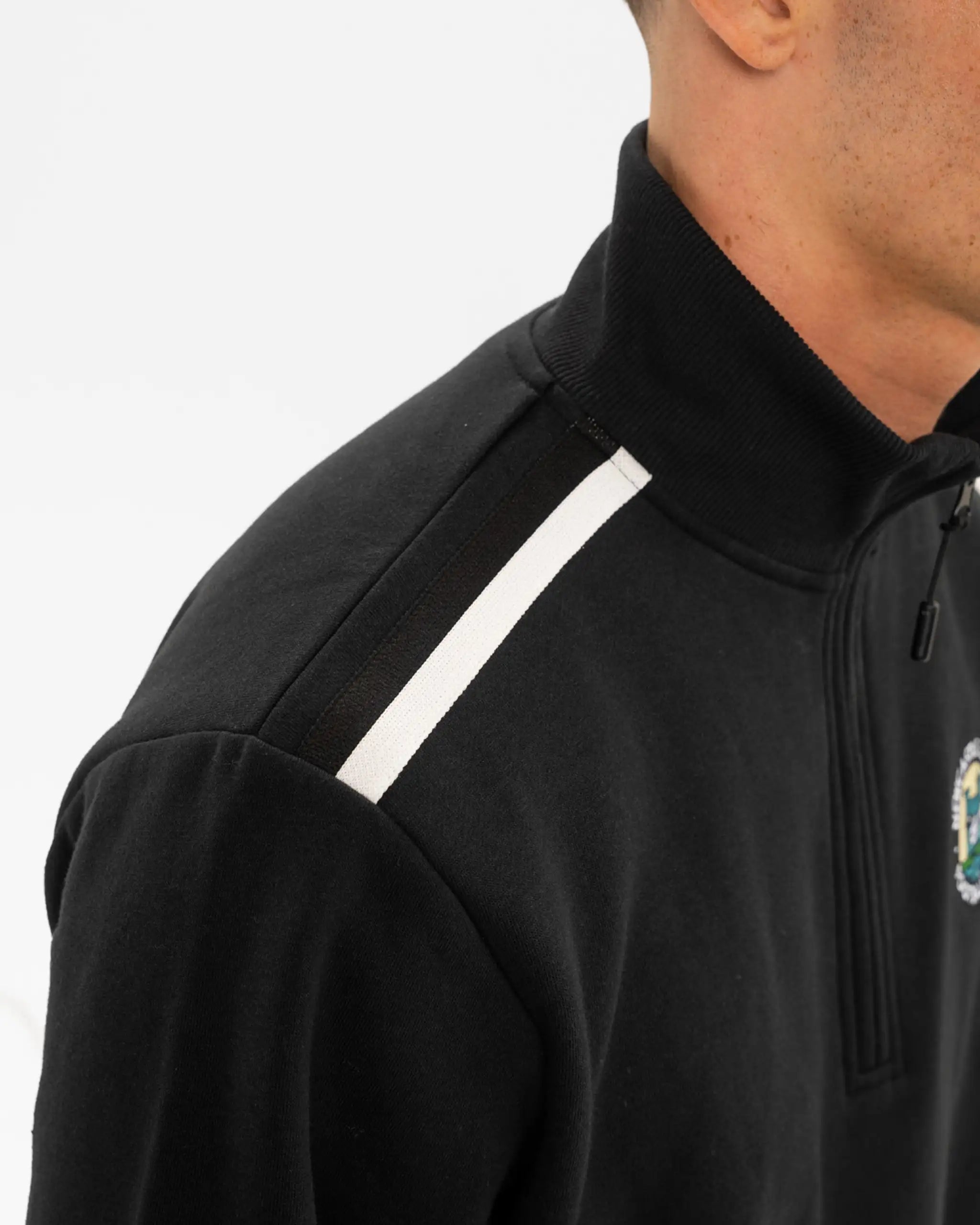 Newcastle United Men's Black 1976 Retro Crest 1/4 Zip