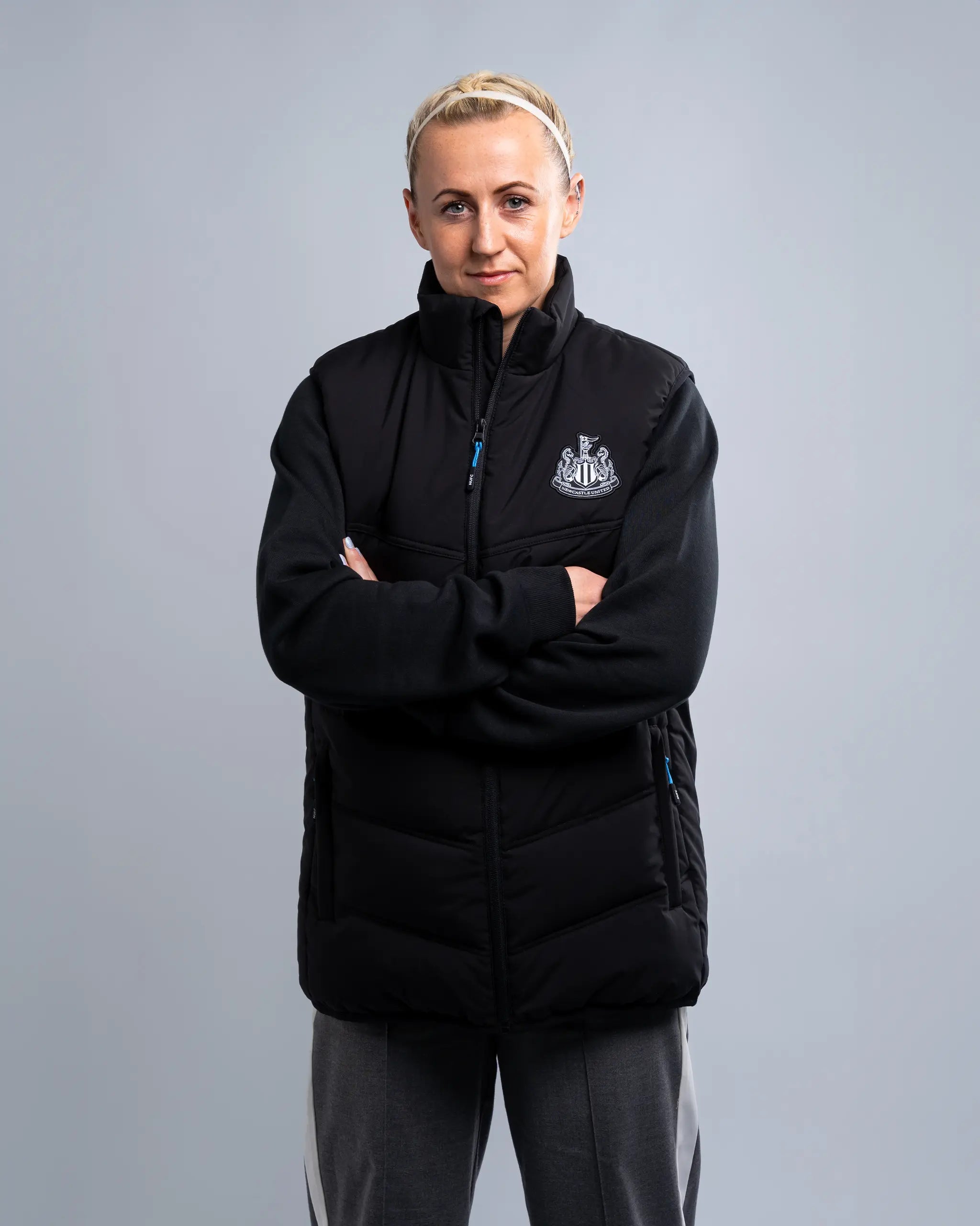 Newcastle United Women's Black Longline Gilet