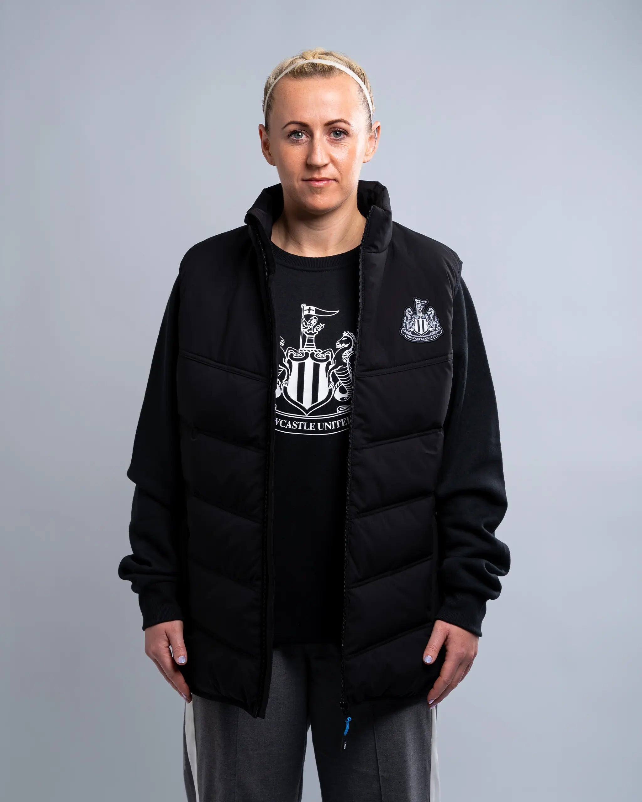 Newcastle United Women's Black Longline Gilet