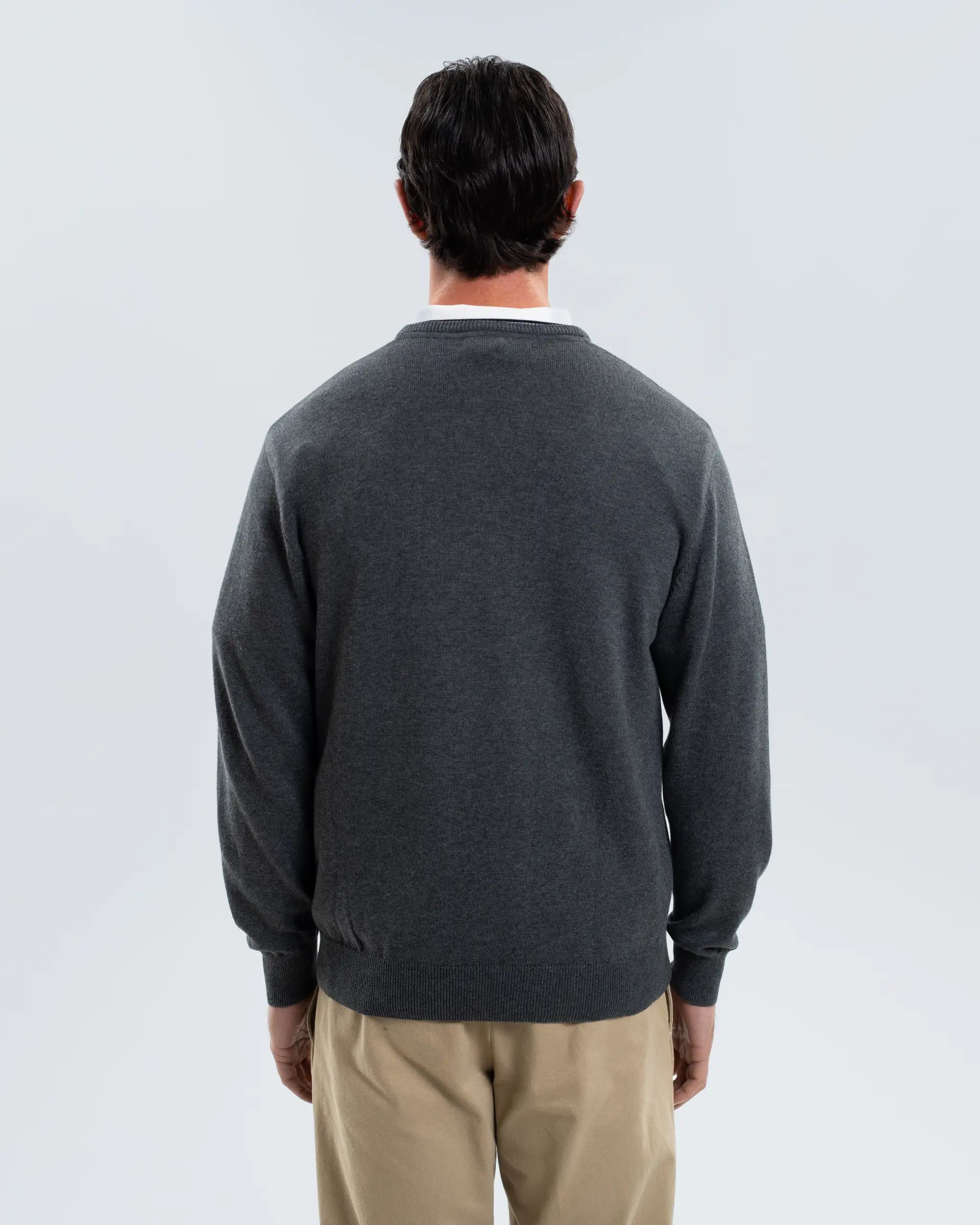 Newcastle United Men's Grey Crew Neck Knit Sweater