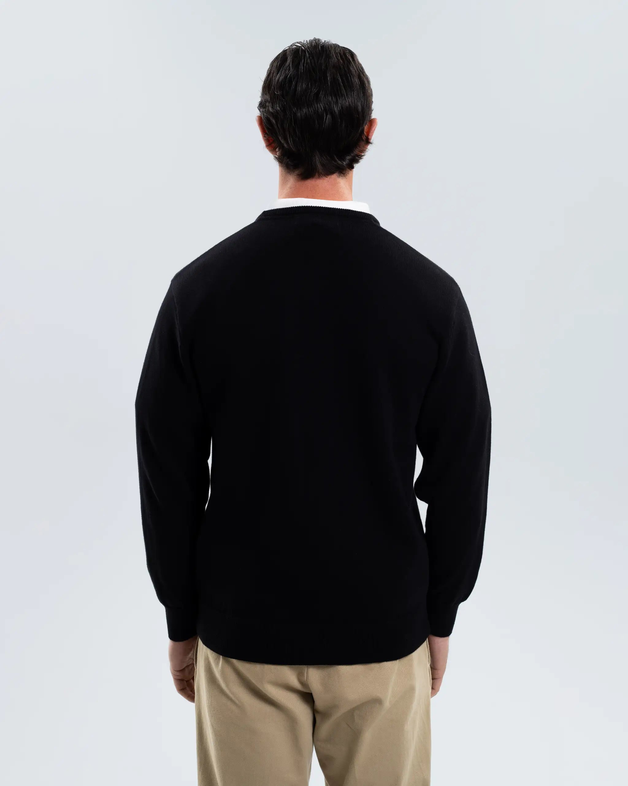 Newcastle United Men's Black Crew Neck Knit Sweater