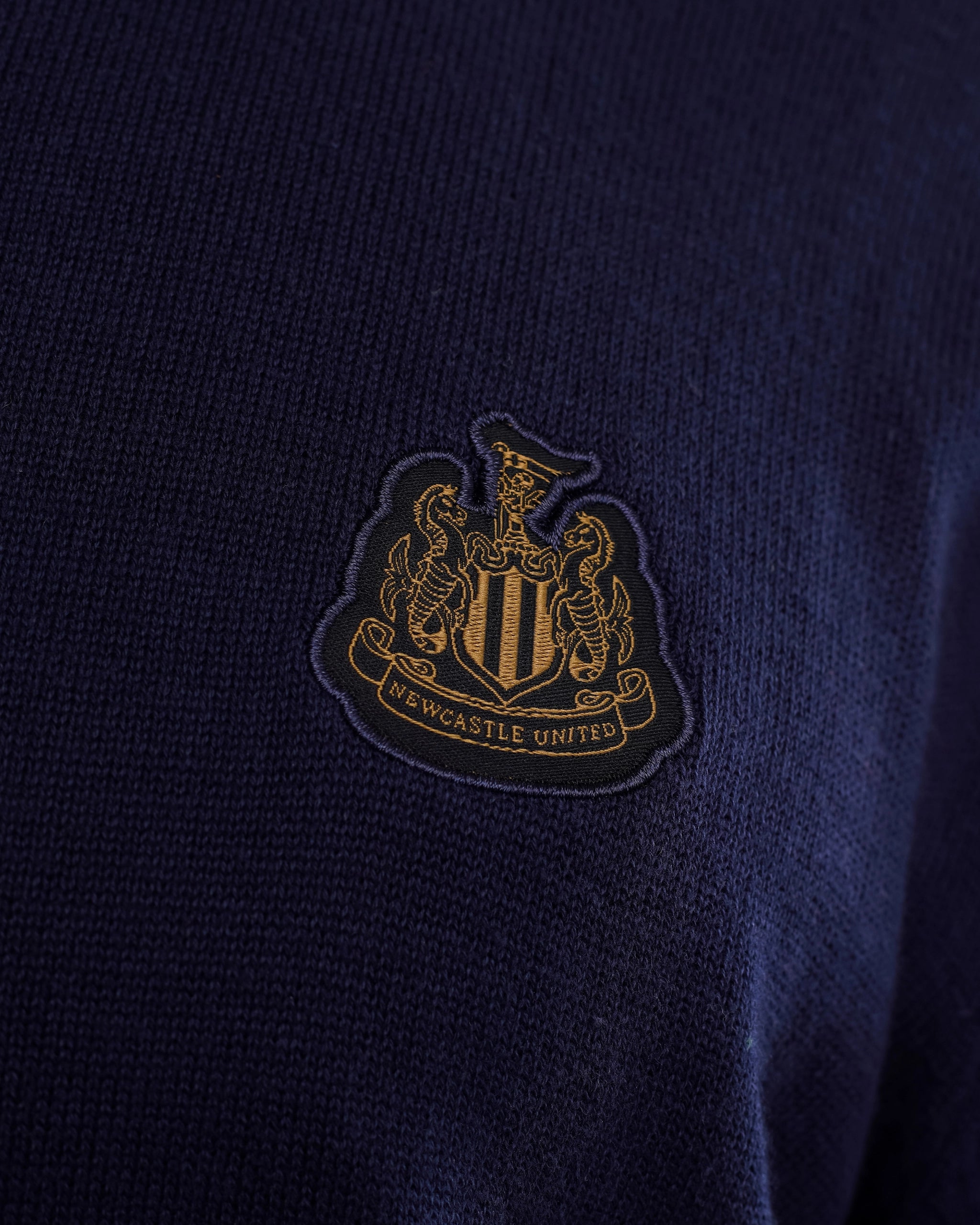 Newcastle United Men's Navy Crew Neck Knit Sweater