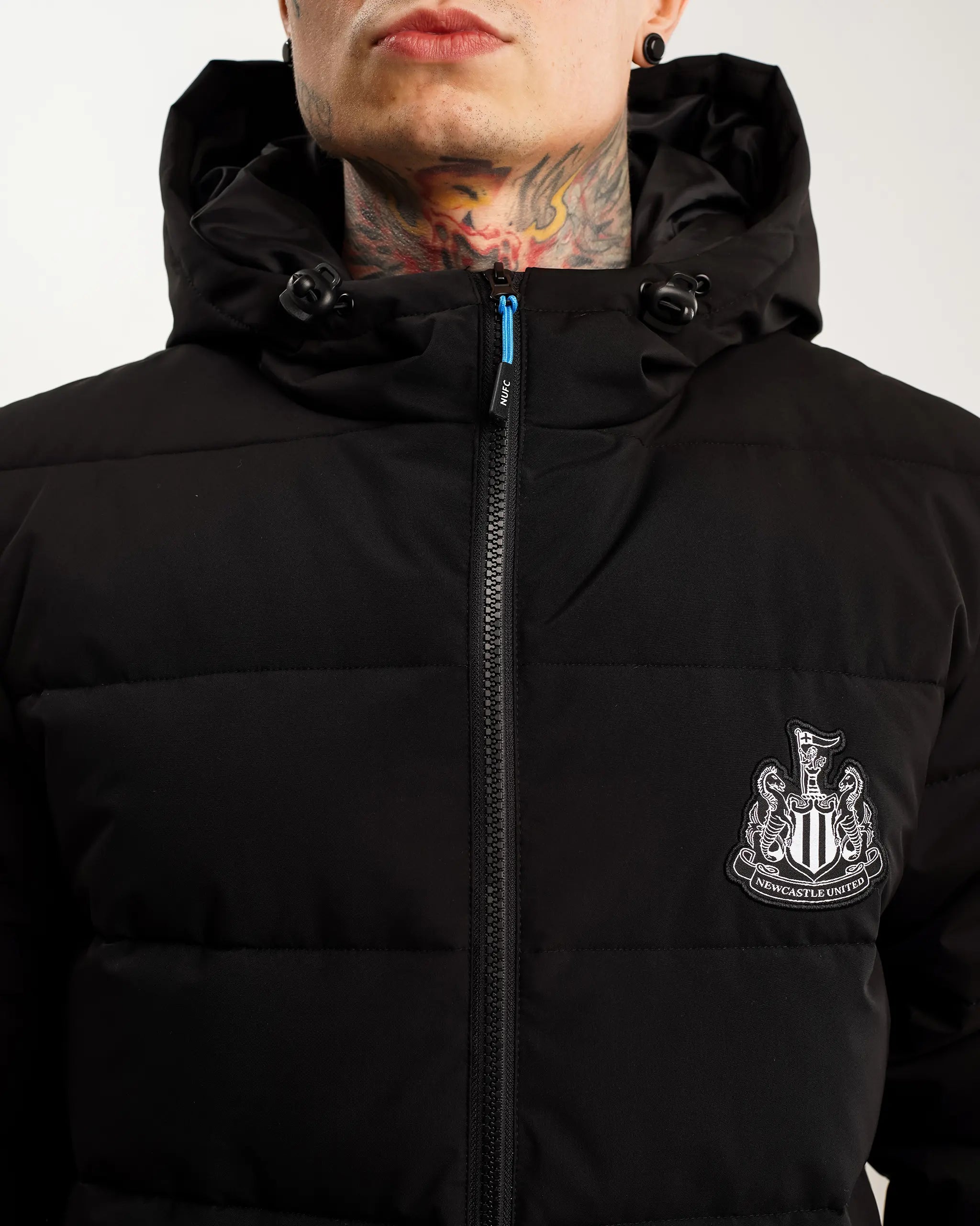 Newcastle United Men's Black Short Puffer Jacket