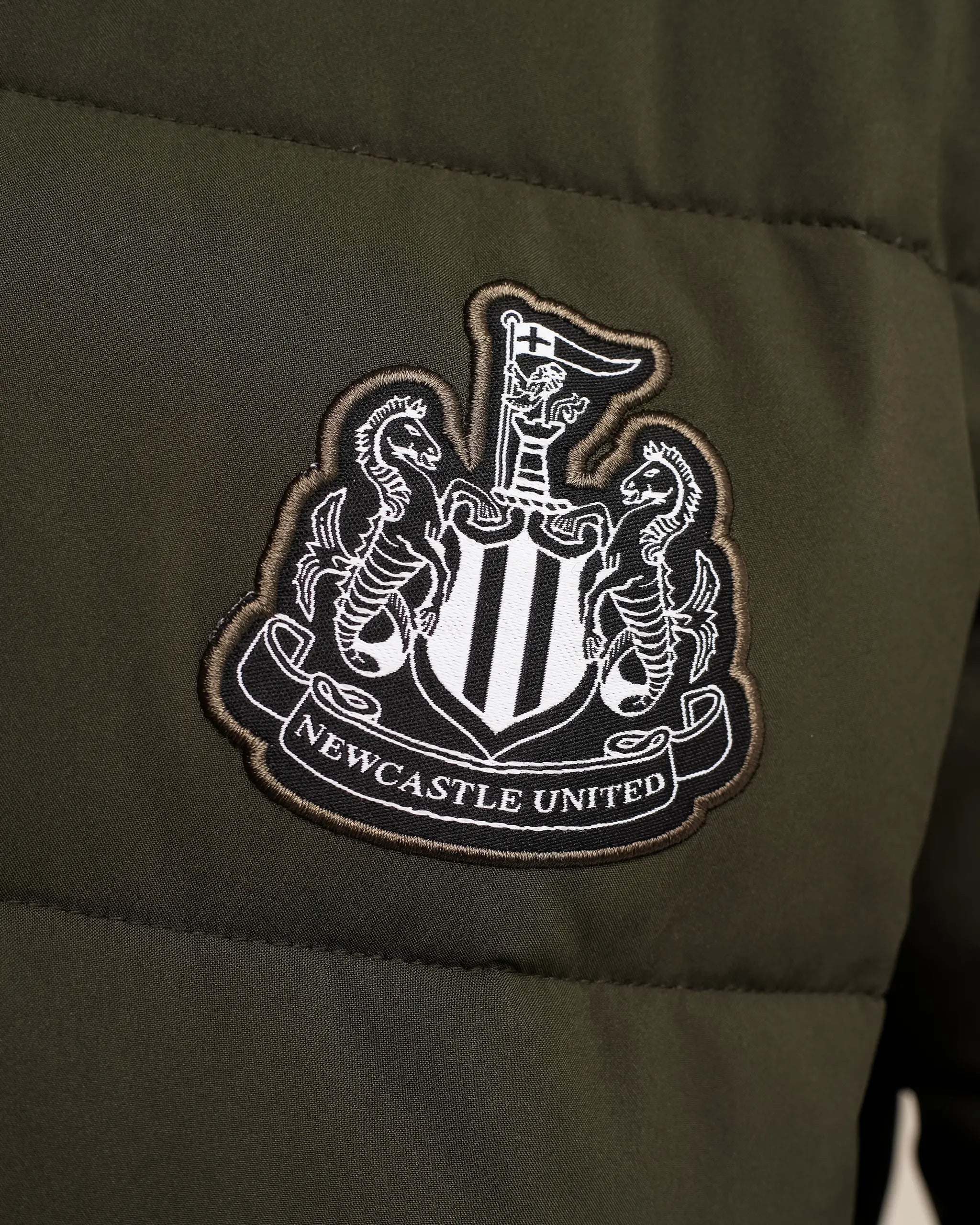 Newcastle United Men's Khaki Short Puffer Jacket