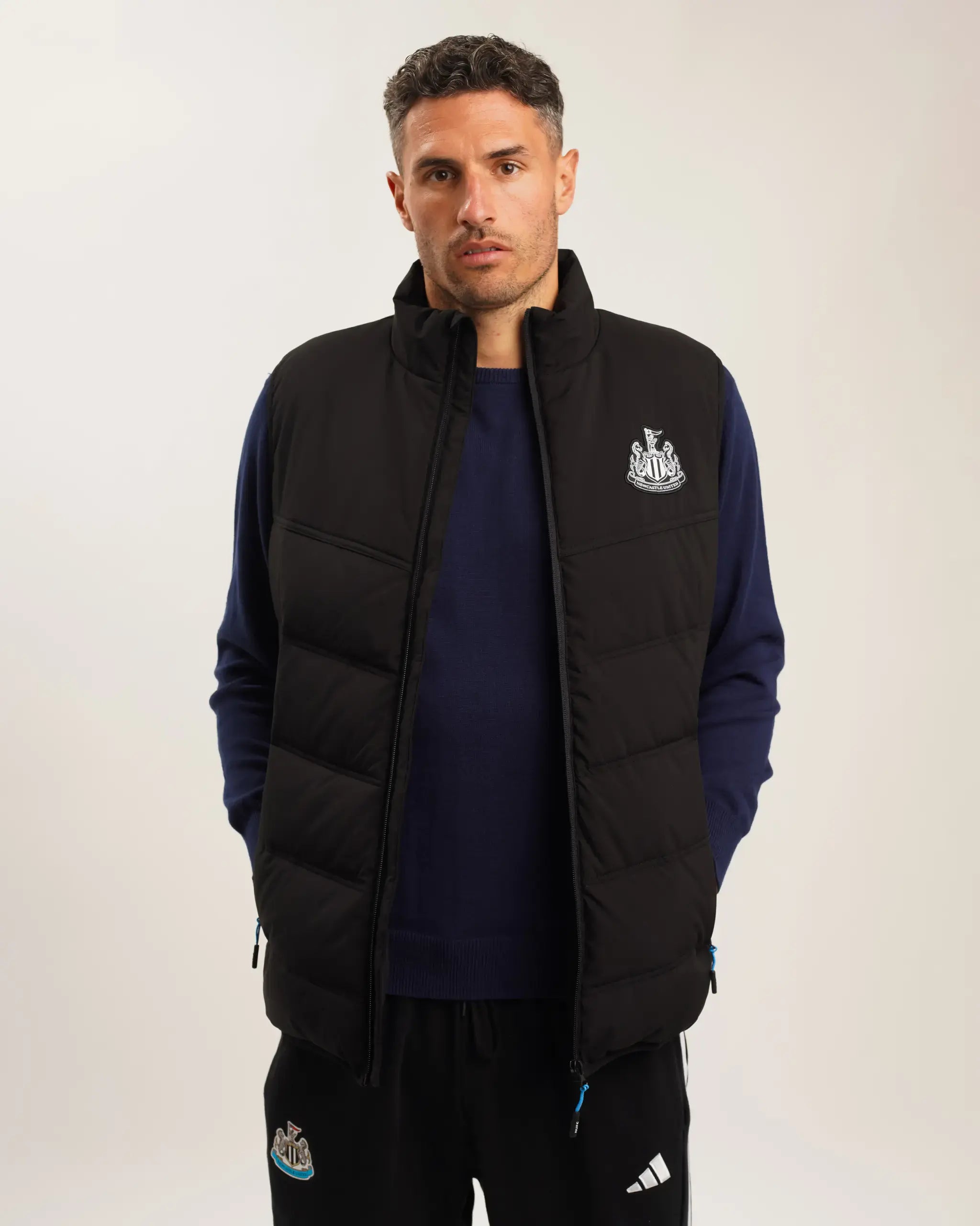 Newcastle United Men's Black Padded Gilet