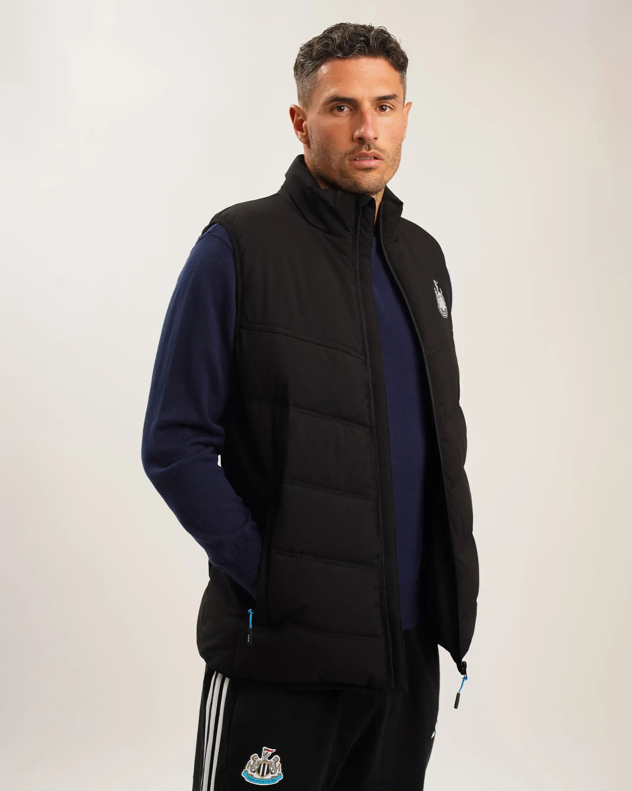 Newcastle United Men's Black Padded Gilet