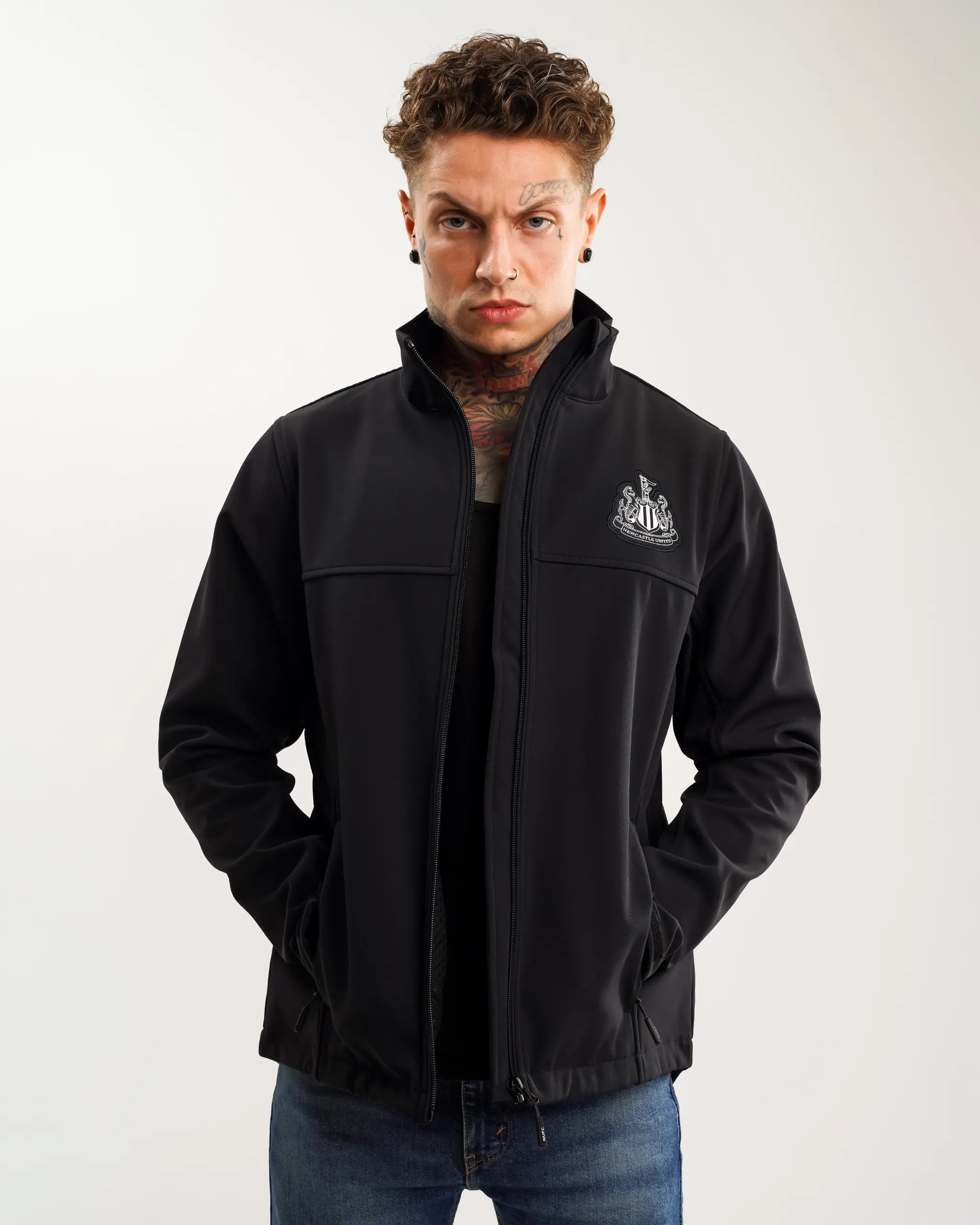 Newcastle United Men's Black Softshell Jacket