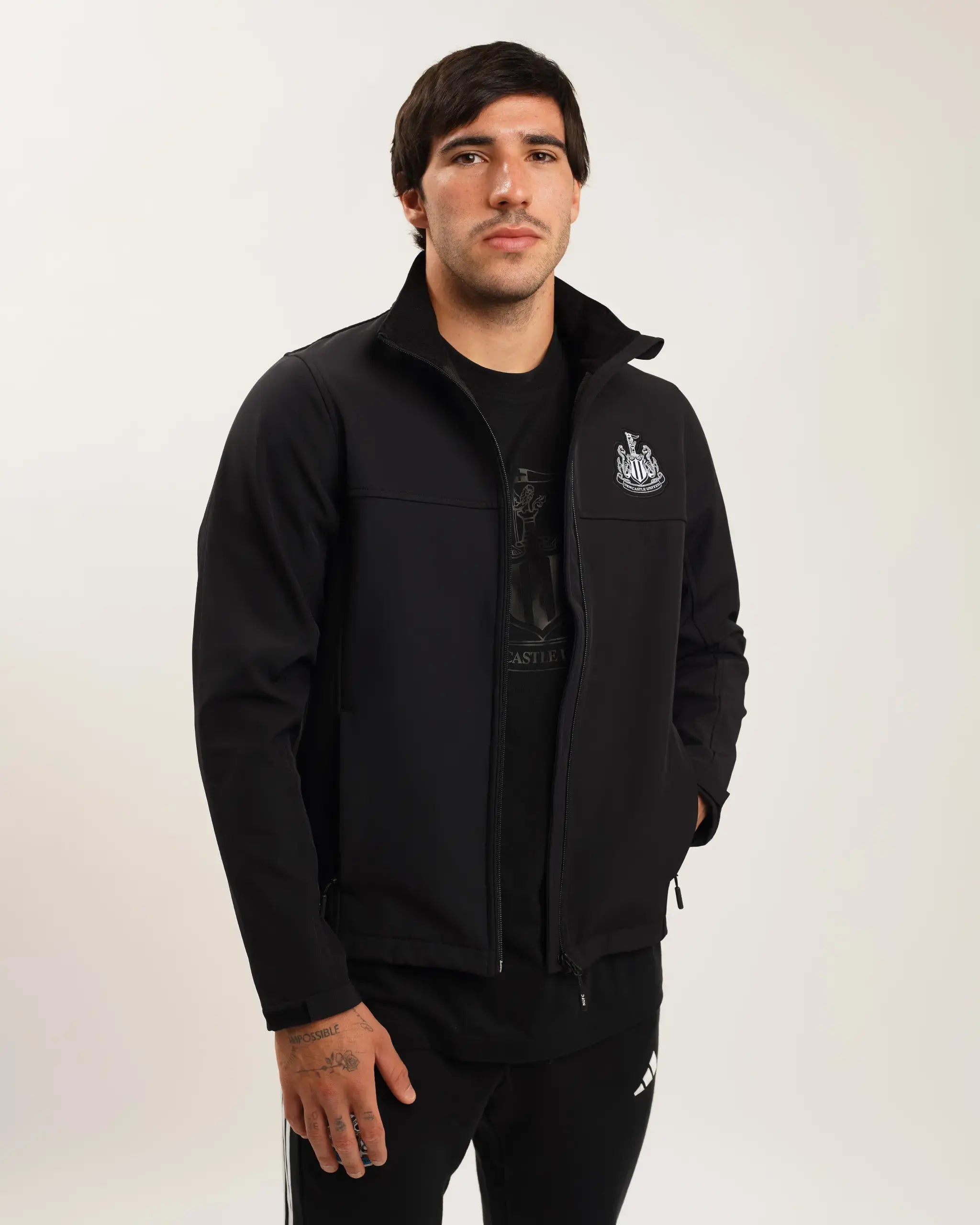 Newcastle United Men's Black Softshell Jacket