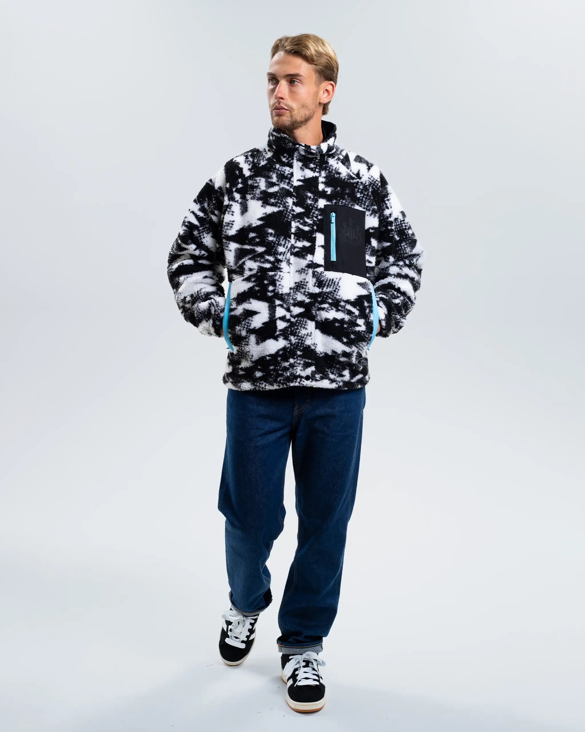 Newcastle United Men's Printed Borg Teddy Fleece Jacket