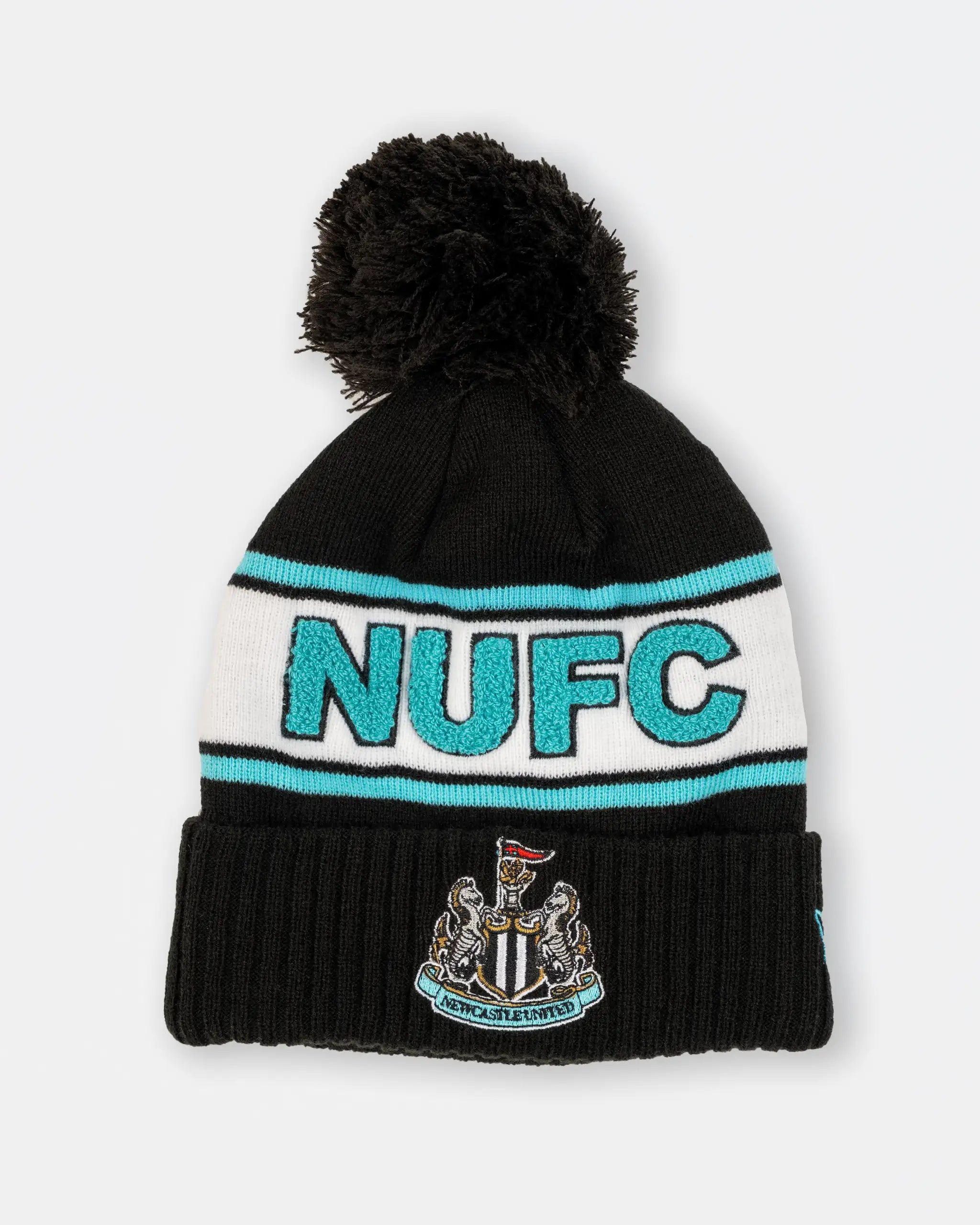 Newcastle United New Era Black & White Sports Cuff Beanie