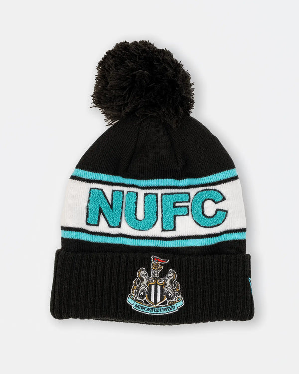 Newcastle United New Era Black & White Sports Cuff Beanie