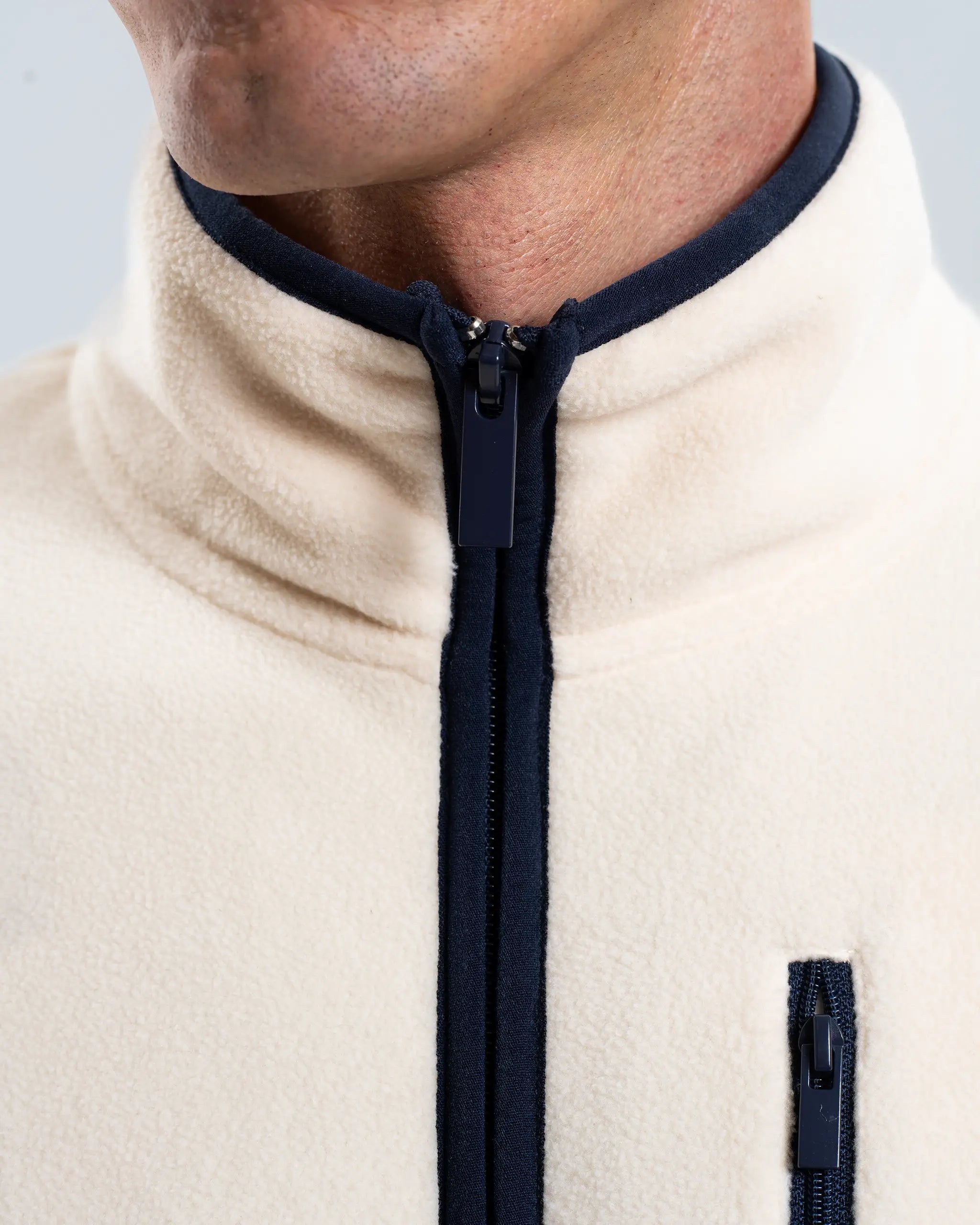 Newcastle United Cream Zip Up Fleece Jacket