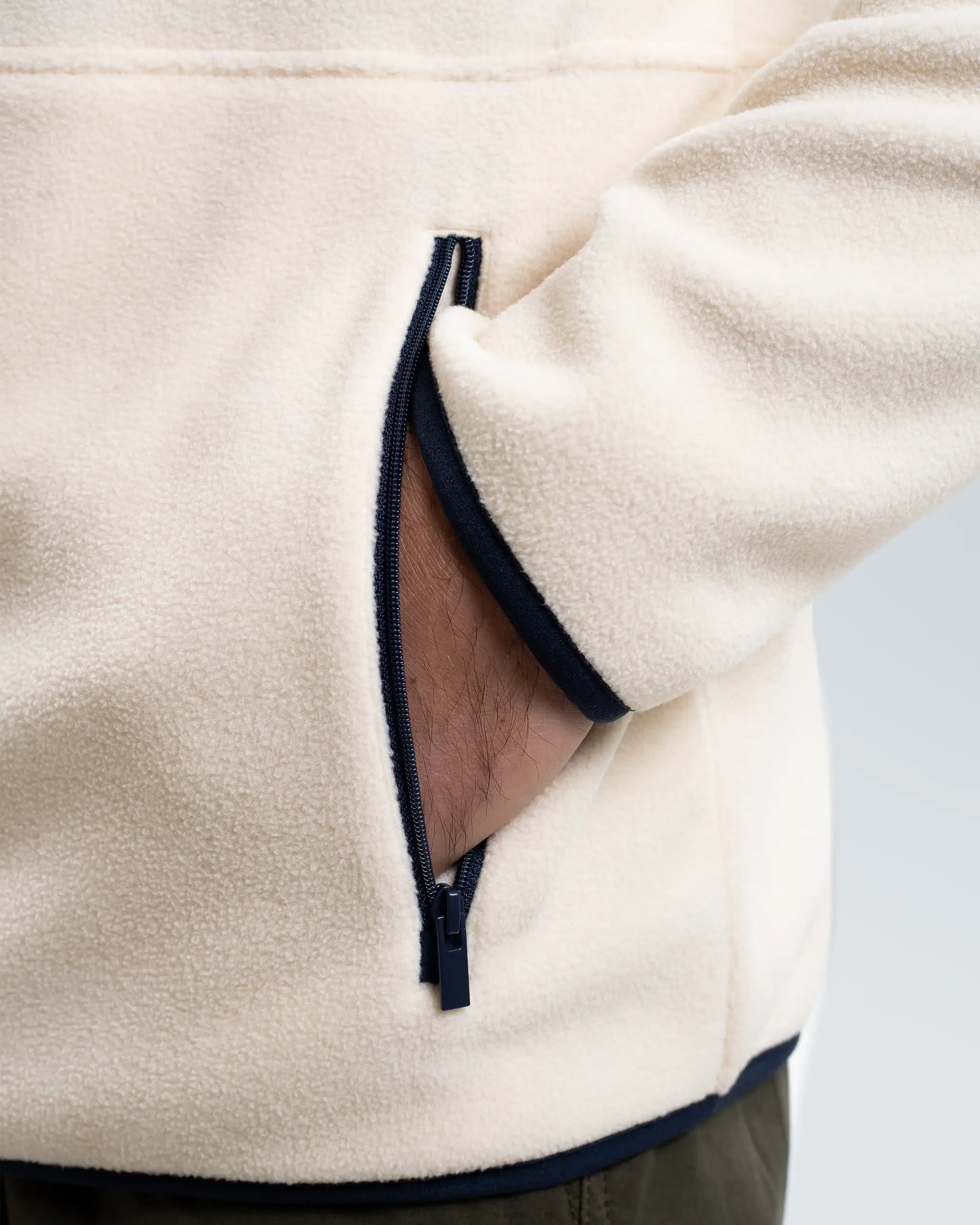 Newcastle United Cream Zip Up Fleece Jacket