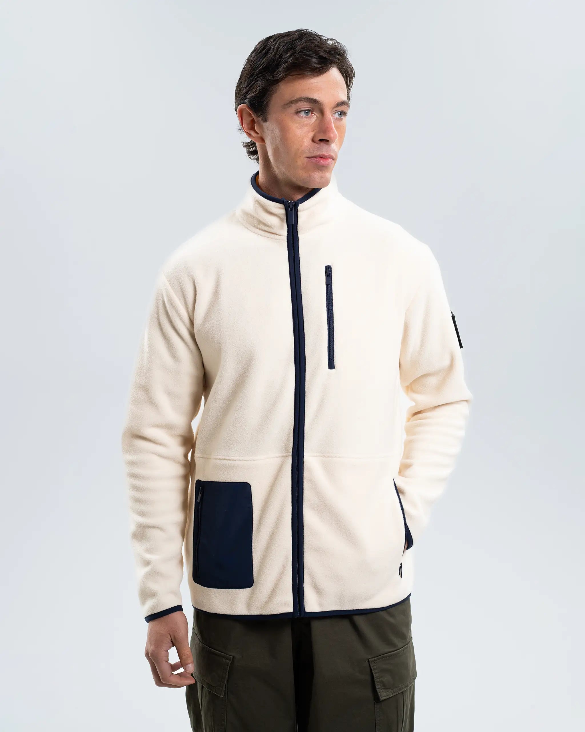 Newcastle United Cream Zip Up Fleece Jacket