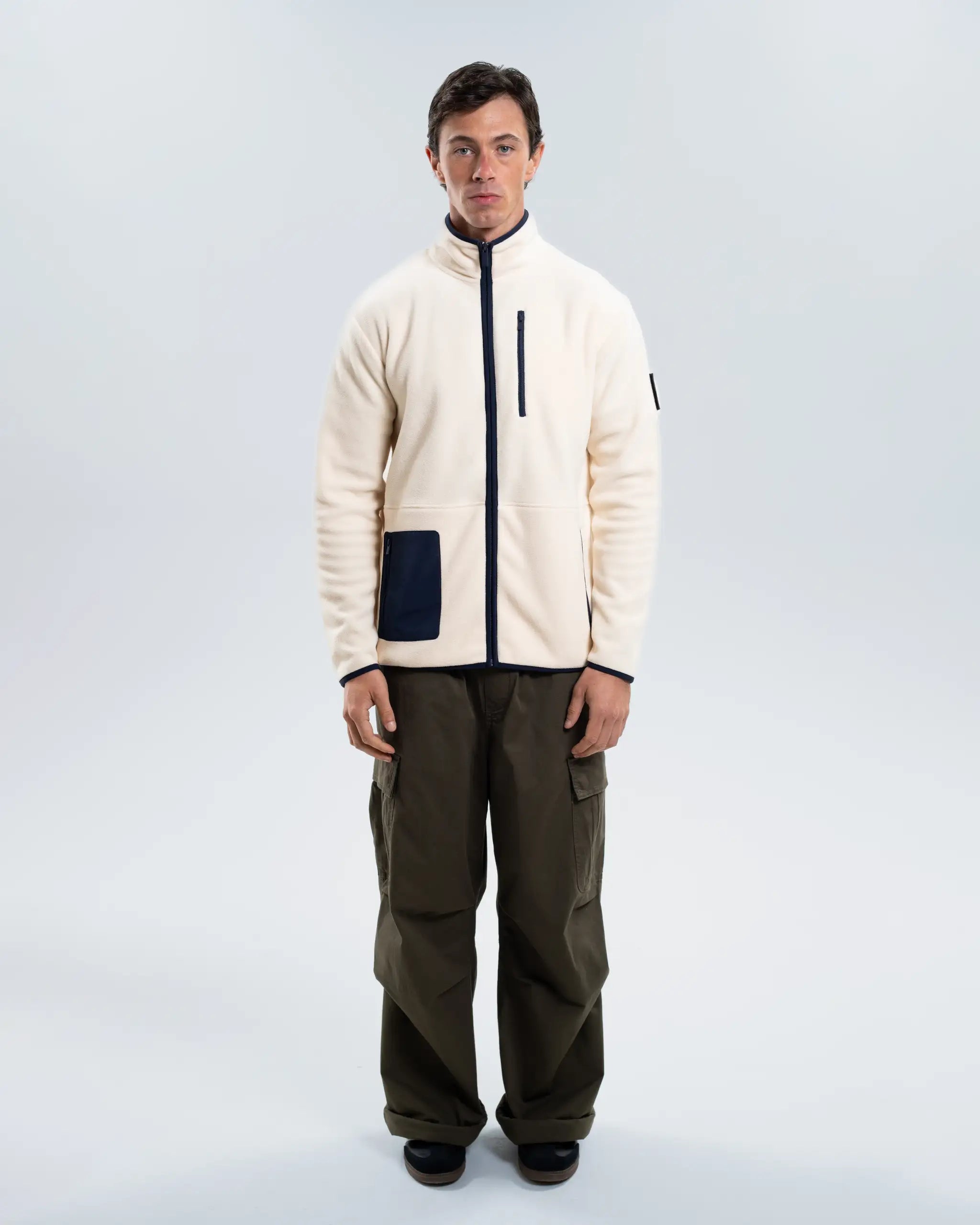 Newcastle United Cream Zip Up Fleece Jacket