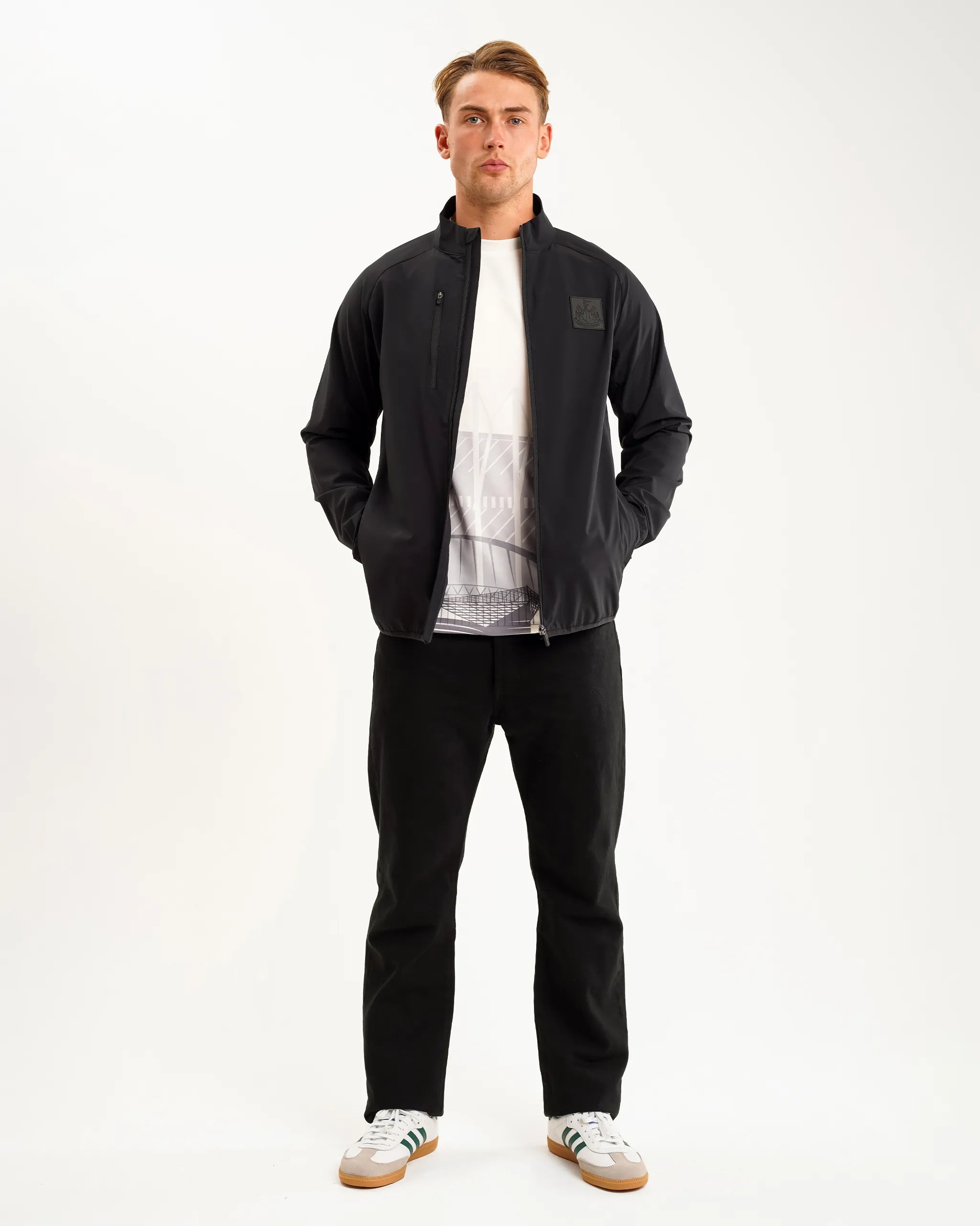 Newcastle United Men's Black Raglan Jacket