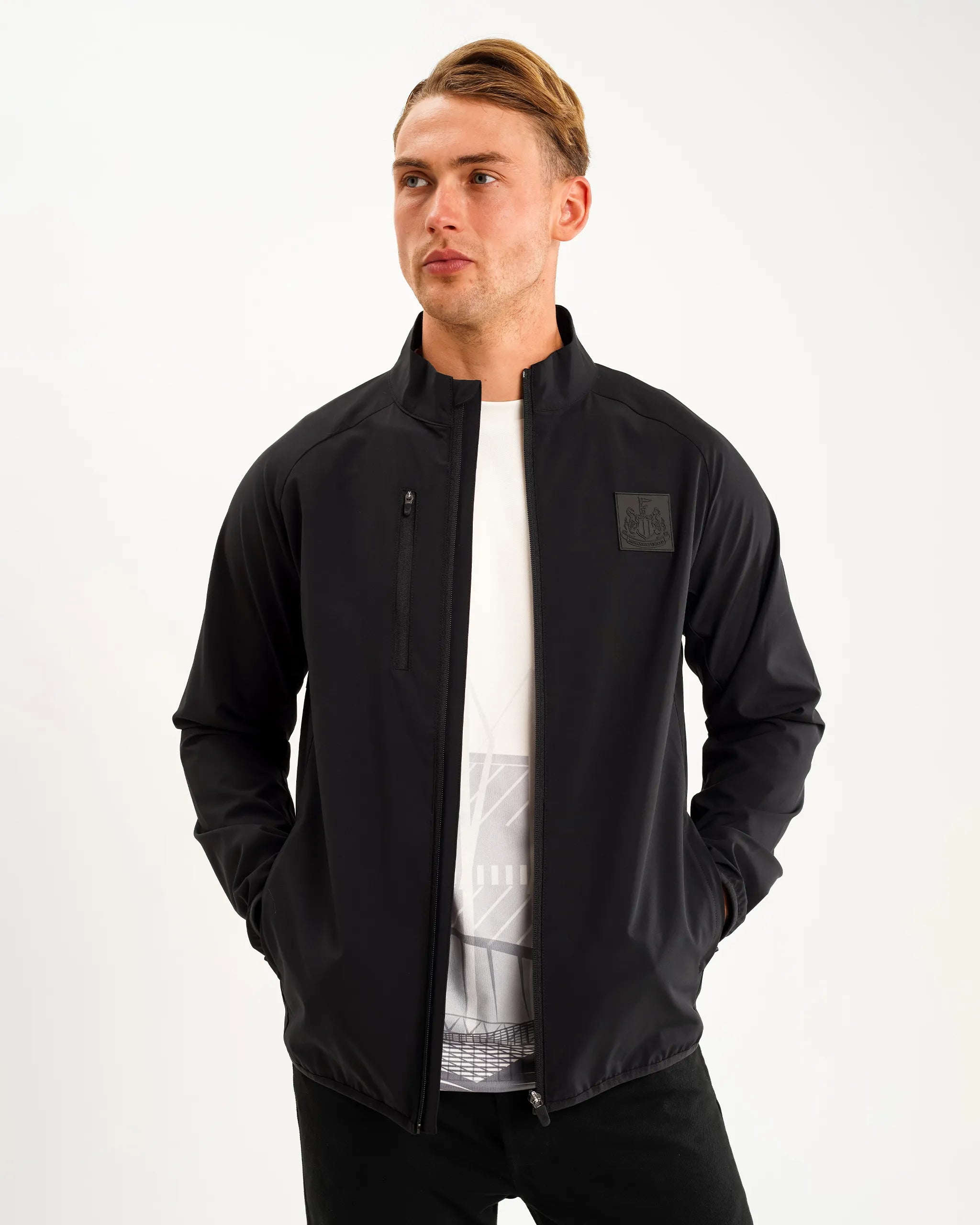 Newcastle United Men's Black Raglan Jacket