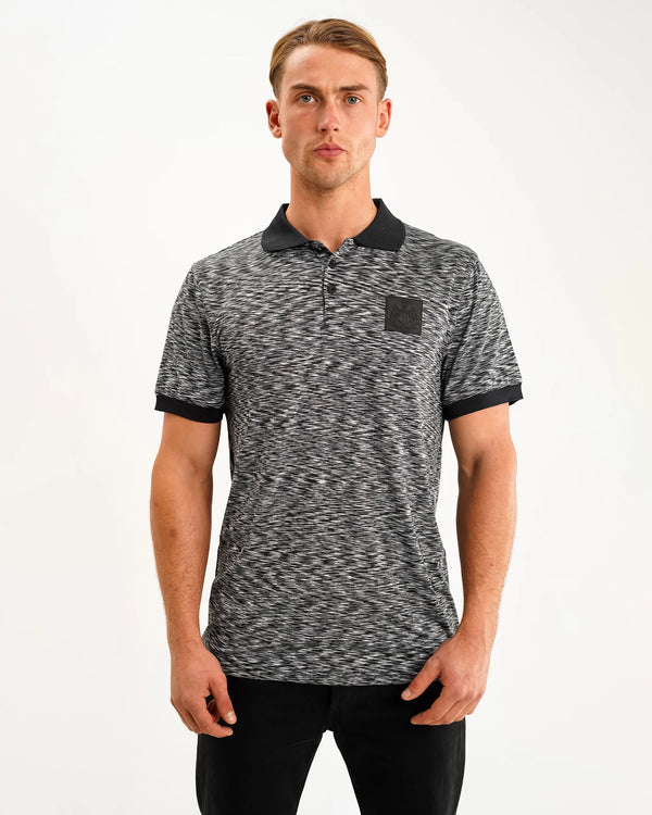 Newcastle United Men's Black Spacedye Polo Shirt