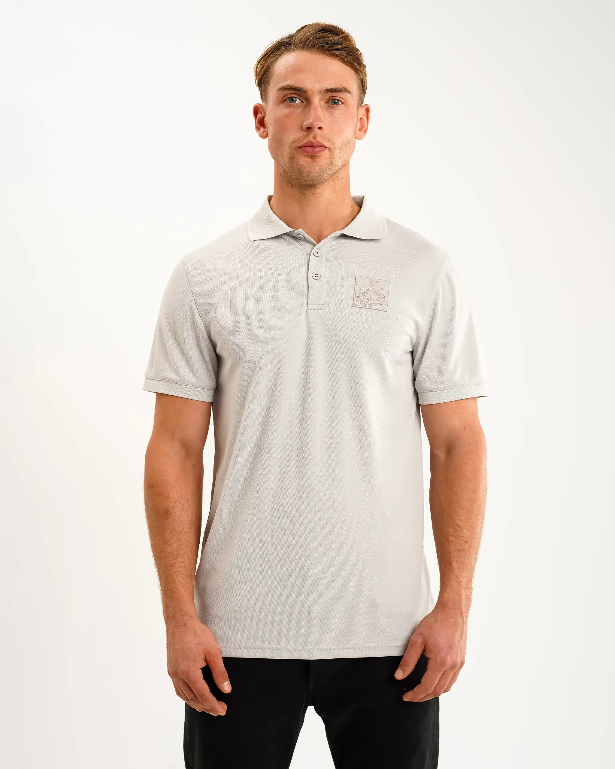 Newcastle United Men's Grey Tech Polo Shirt