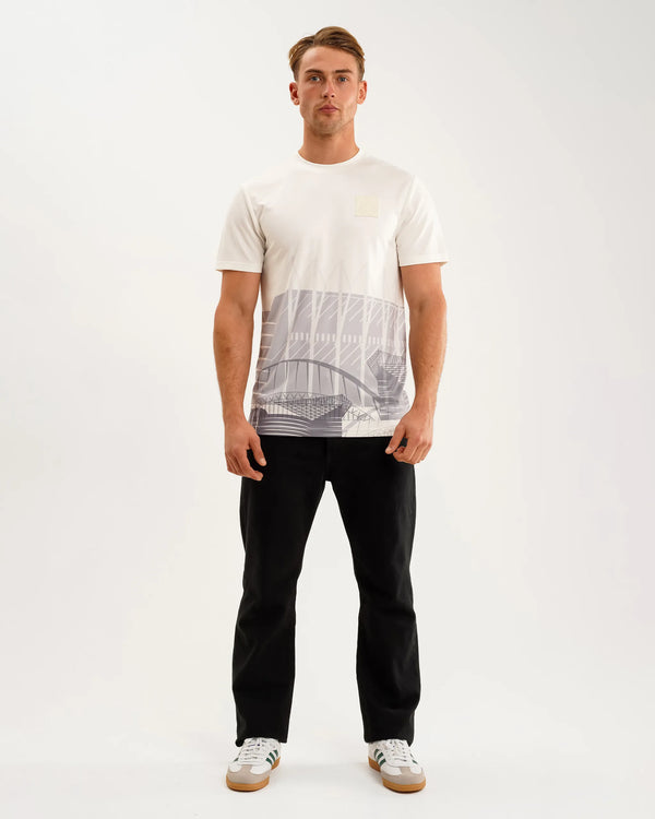 Newcastle United Men's White Printed Tee