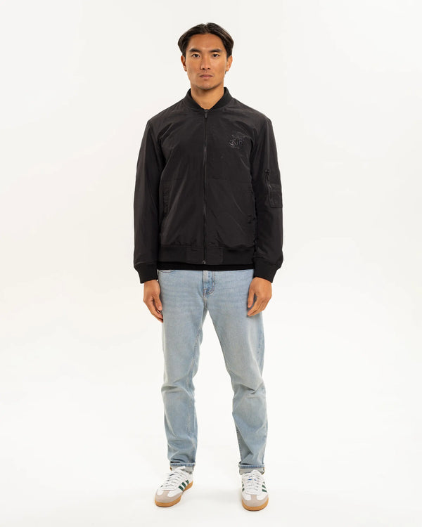 Newcastle United Men's Black Nylon Bomber Jacket