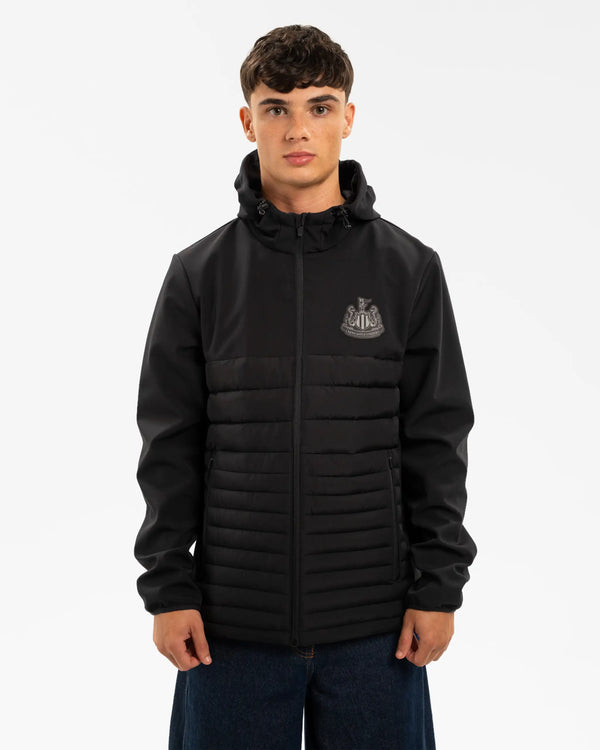 Newcastle United Black Hooded Hybrid Jacket