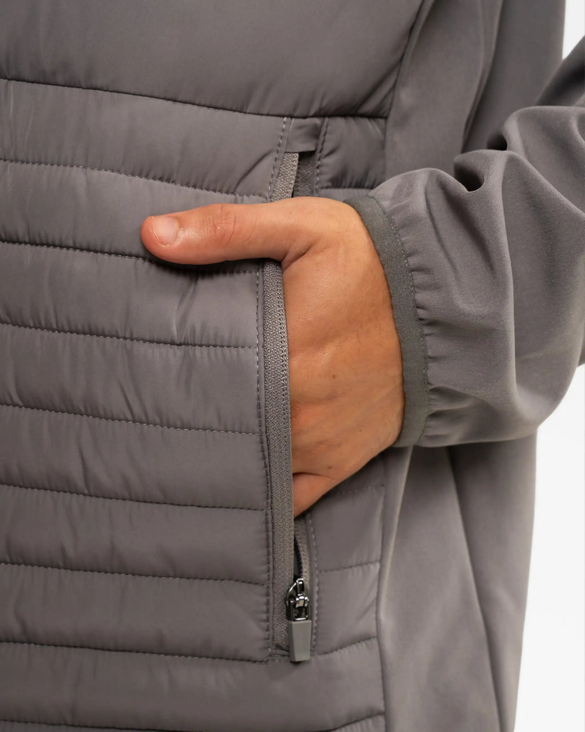 Newcastle United Men's Grey Hooded Hybrid Jacket