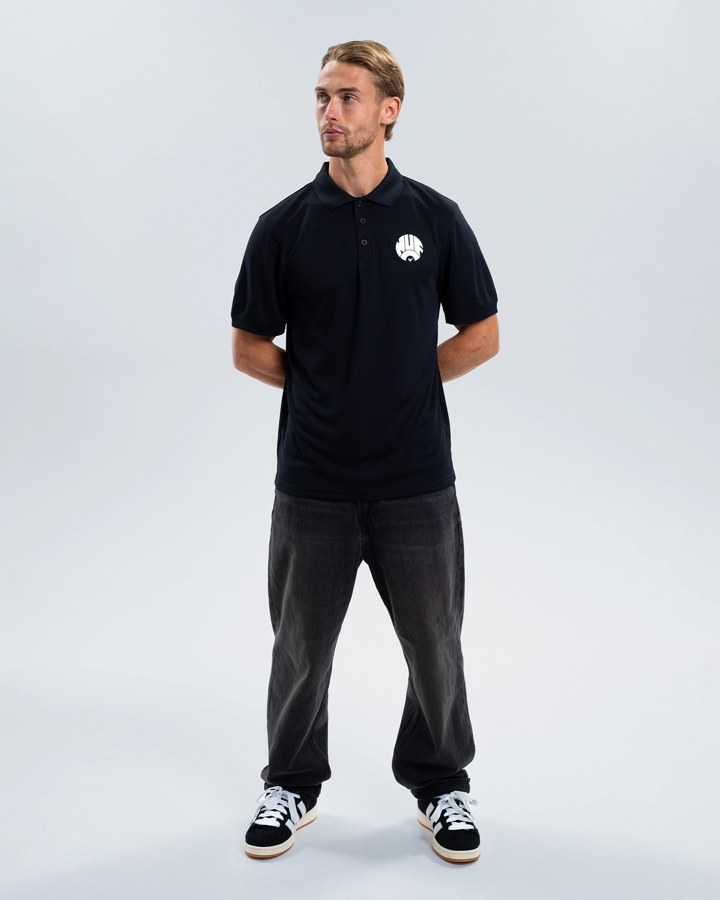 Newcastle United Black Tech Polo Shirt