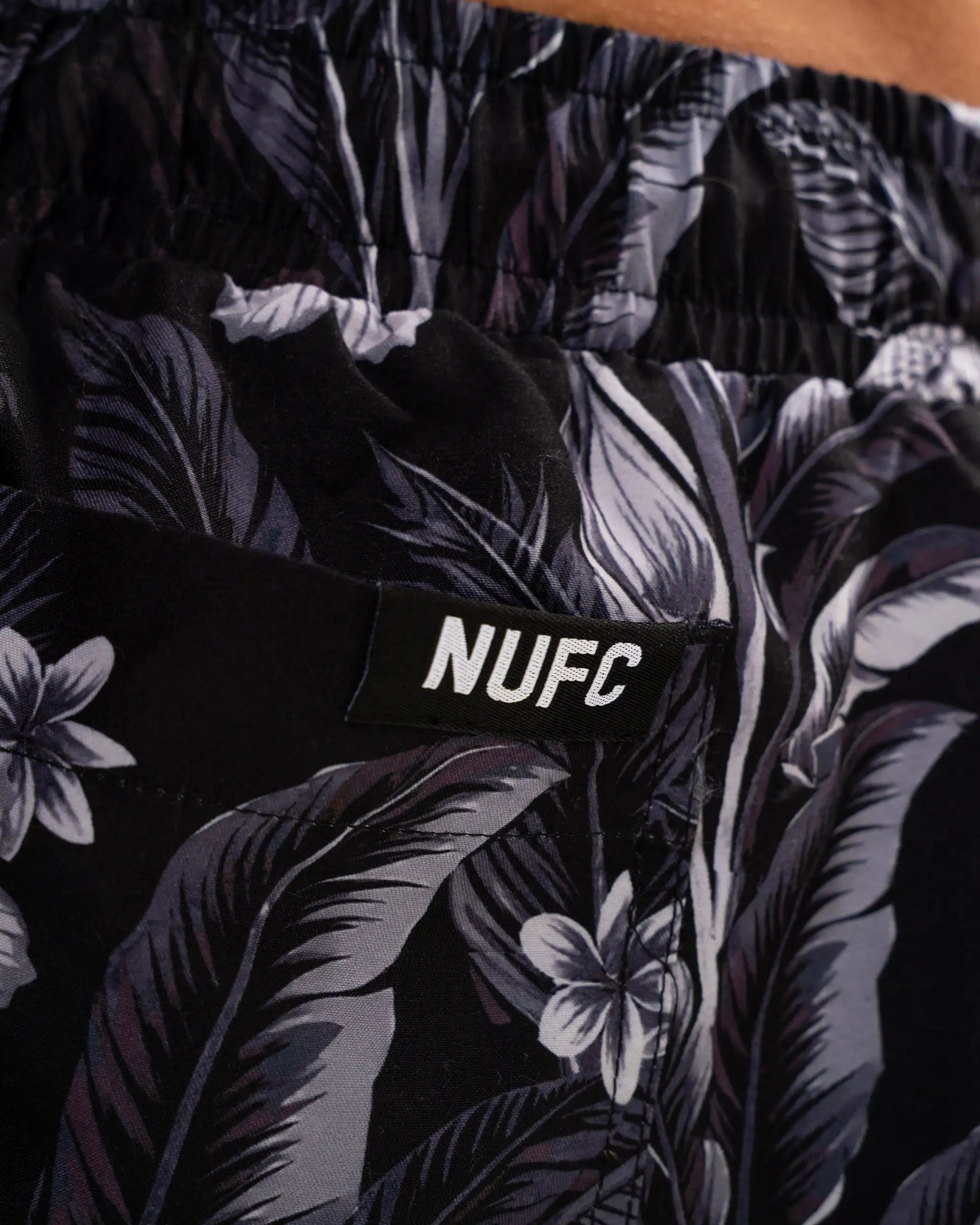 Newcastle United Men's Black Floral Swim Shorts