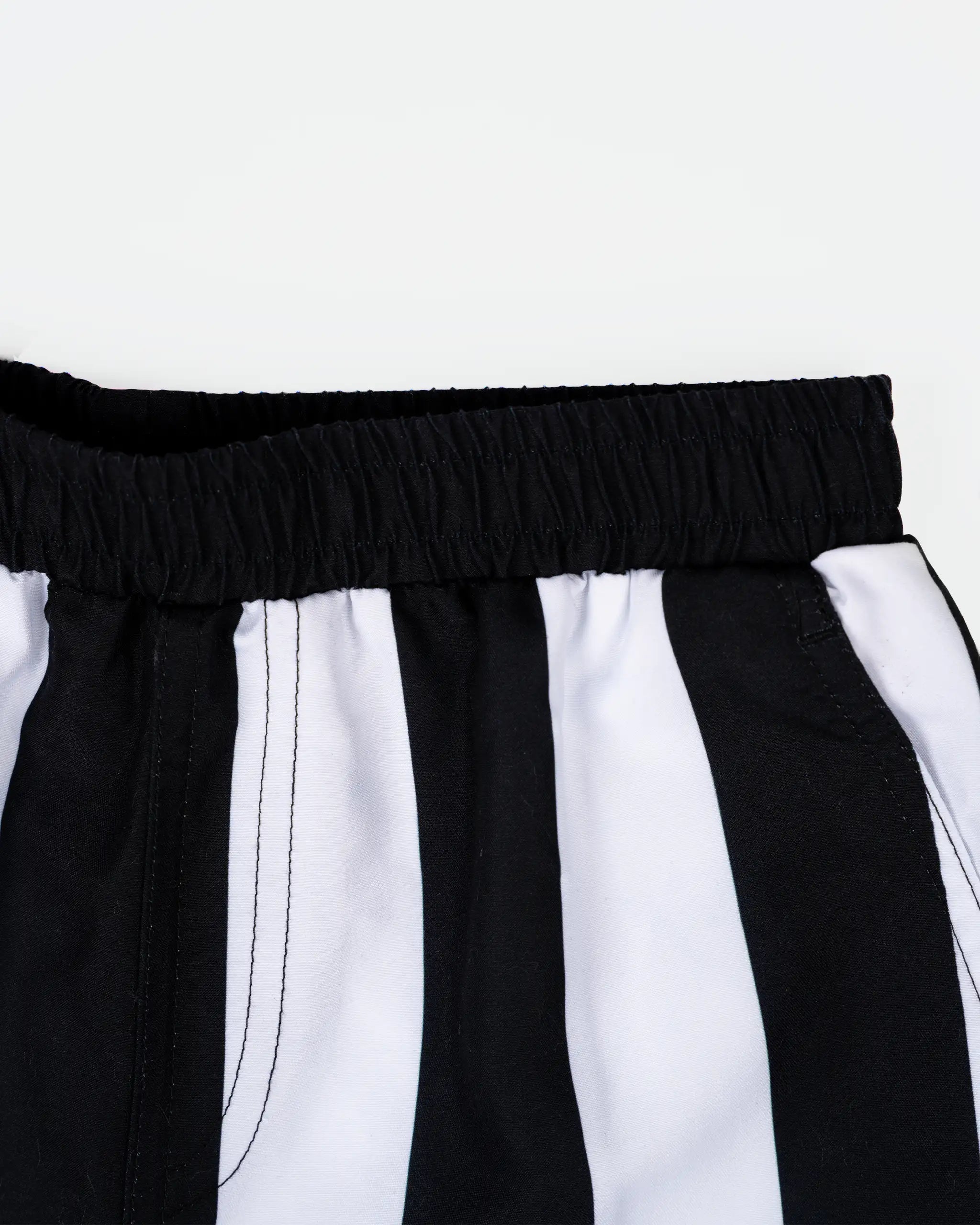 Newcastle United Men's Black & White Striped Swim Shorts