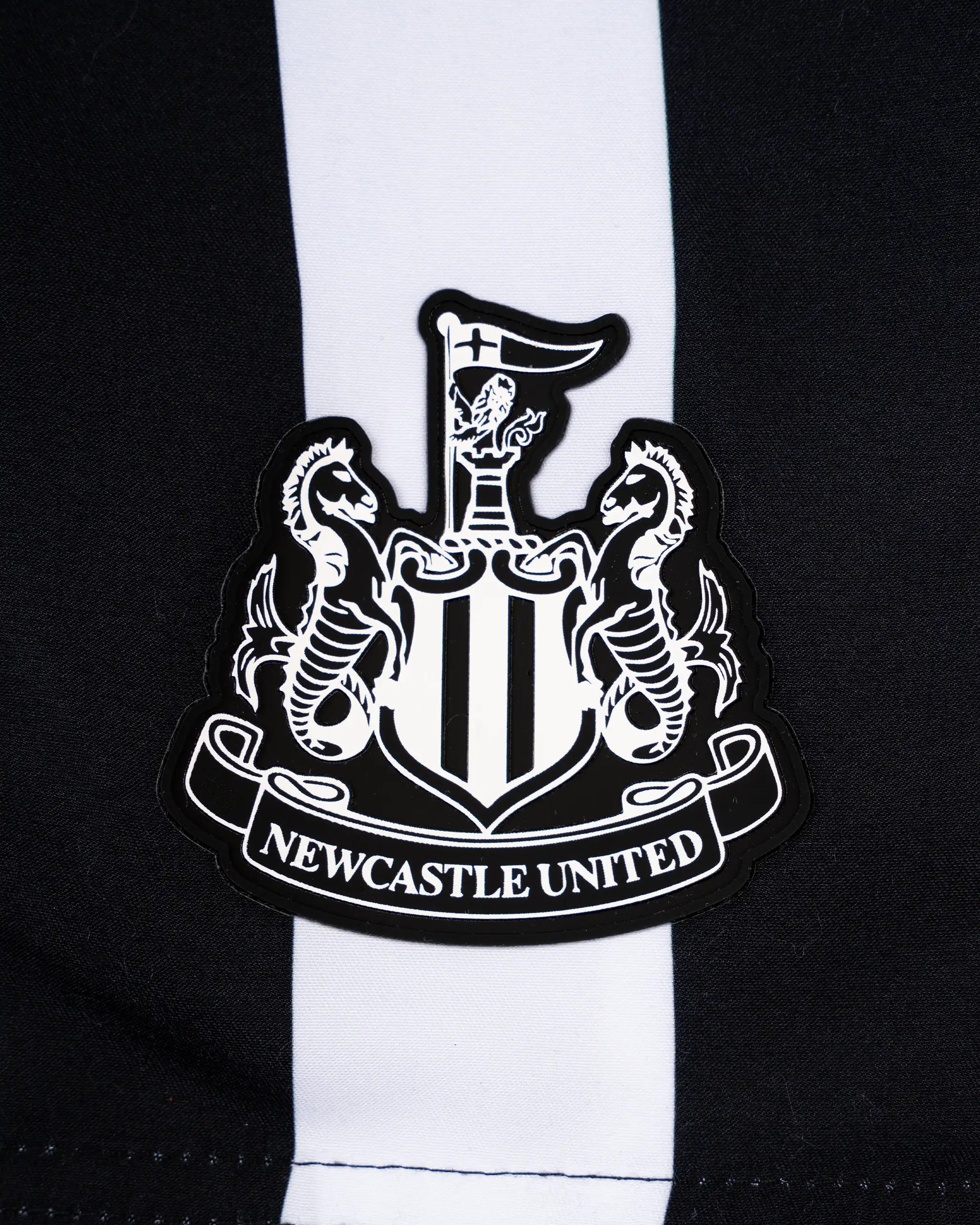 Newcastle United Men's Black & White Striped Swim Shorts