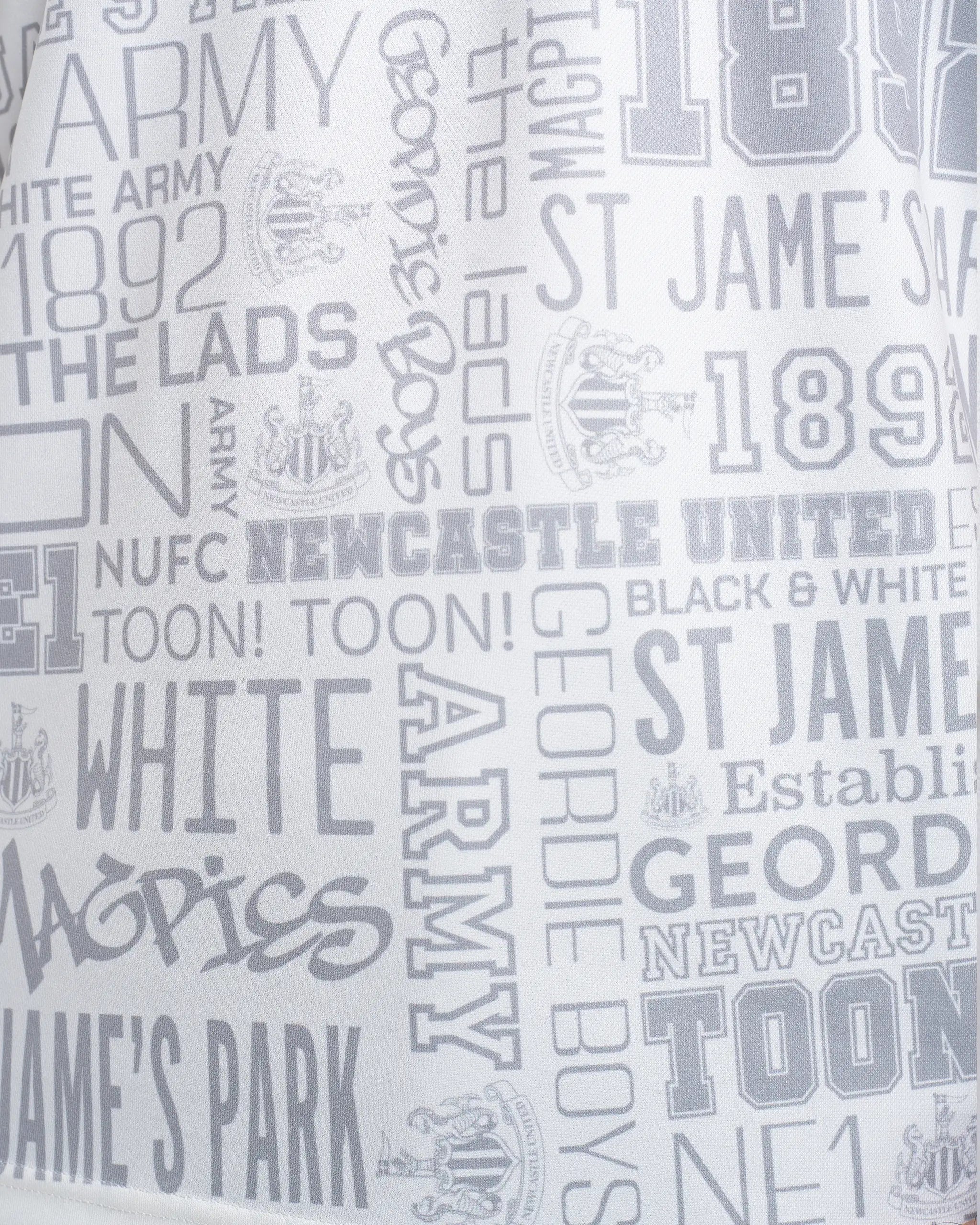 Newcastle United White Graphic Slogan T-Shirt