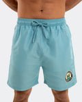 Newcastle United Men's Retro Crest Blue Swim Shorts
